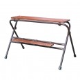 Schake Arbeitstritt mit 3 Stufen, braun lackiert 0,6x1,2m