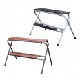 Schake Arbeitstritt mit 2 Stufen, braun lackiert 1,0x0,7m