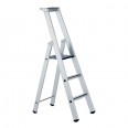 Zarges gebördelte Stehleiter Saferstep S eloxiert 4 Stufen-small