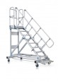 Zarges Plattformtreppe 45° mit Ergo-Stop, 600mm Stufenbreite 5 Stufen
