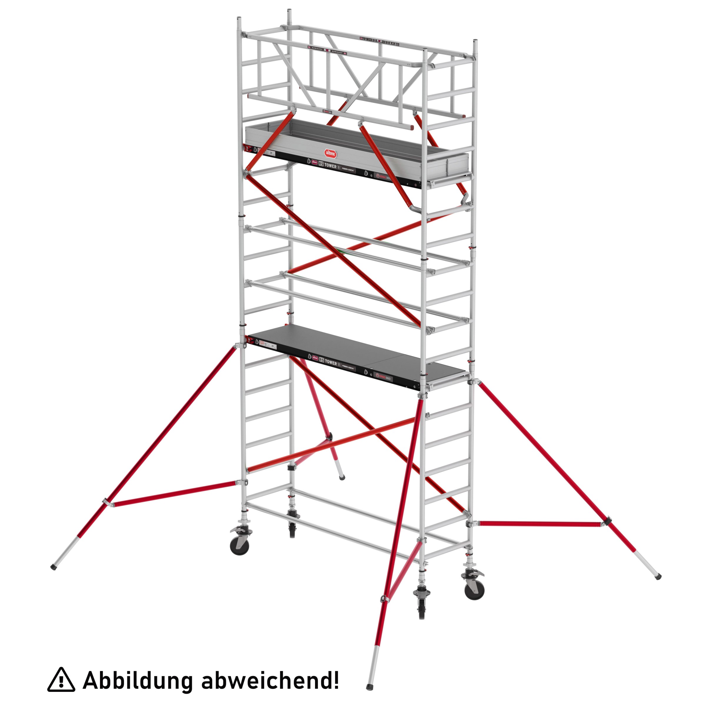 Altrex Fahrgerüst RS Tower 51 Aluminium mit Holz-Plattform 5,20m AH schmal 0,75x2,45m