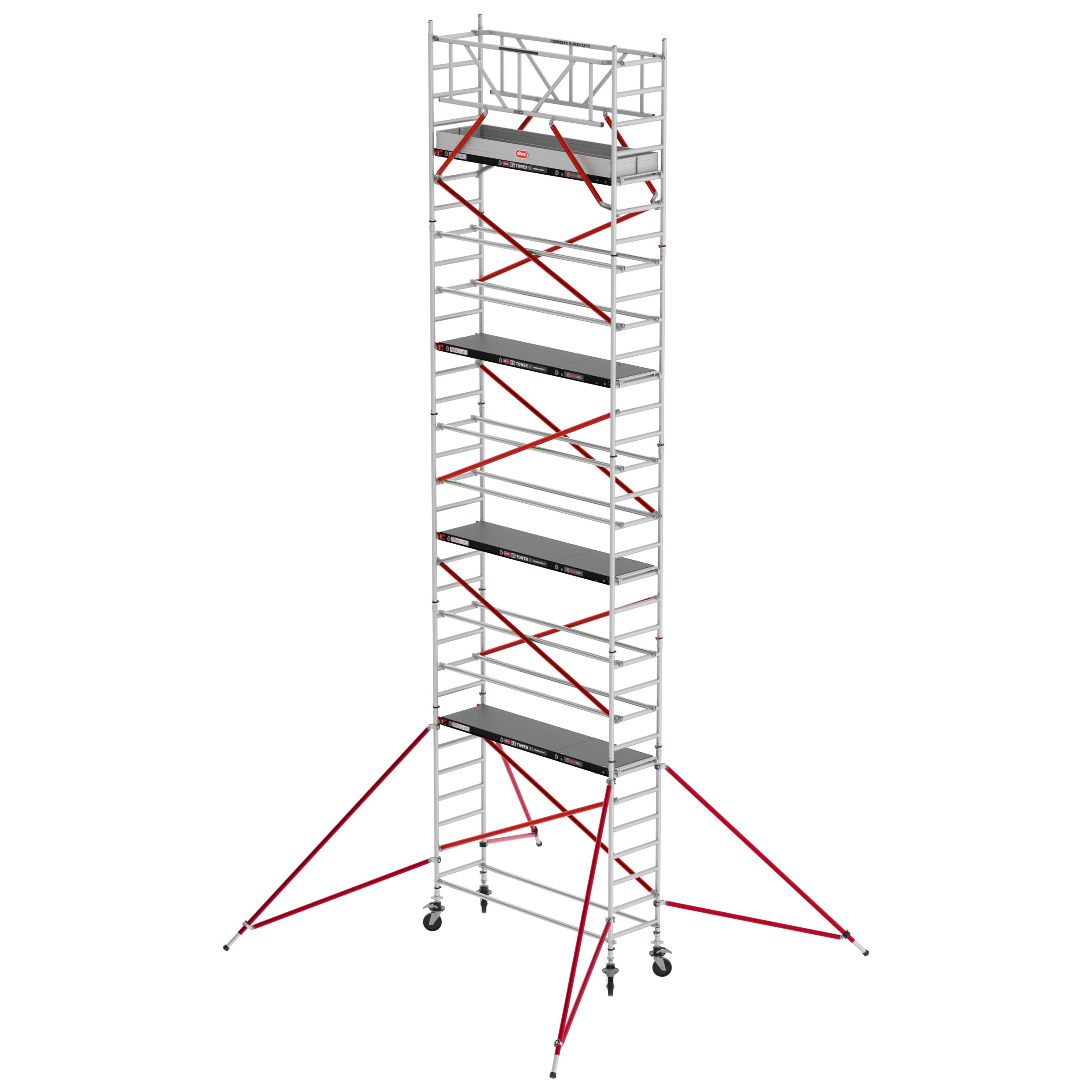 Altrex Fahrgerüst RS Tower 51 Aluminium mit Fiber-Deck Plattform 10,20m AH schmal 0,75x2,45m