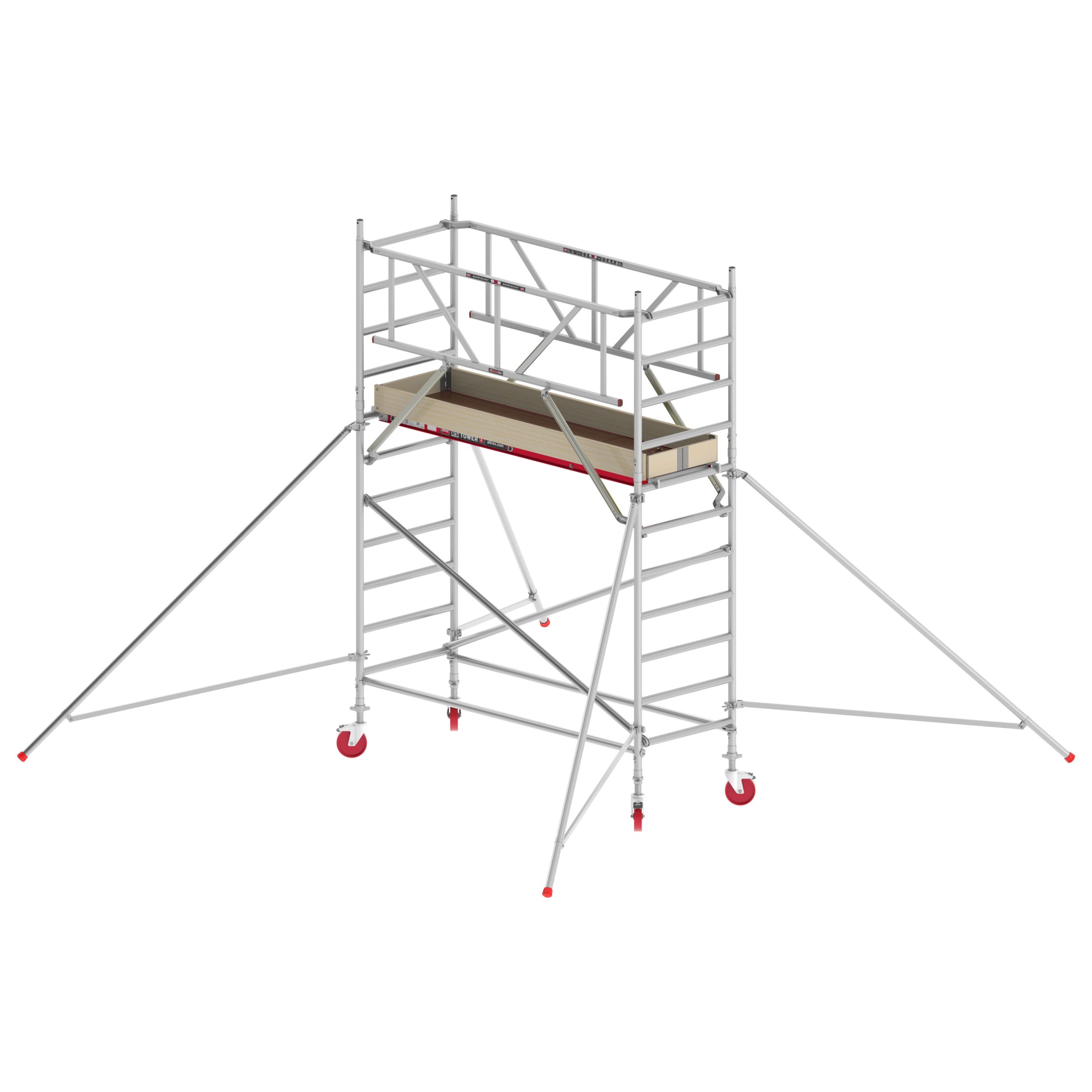 Altrex Fahrgerüst RS Tower 41 PLUS Aluminium ohne Safe-Quick® mit Holz-Plattform 4,20m AH breit 0,90x1,85m