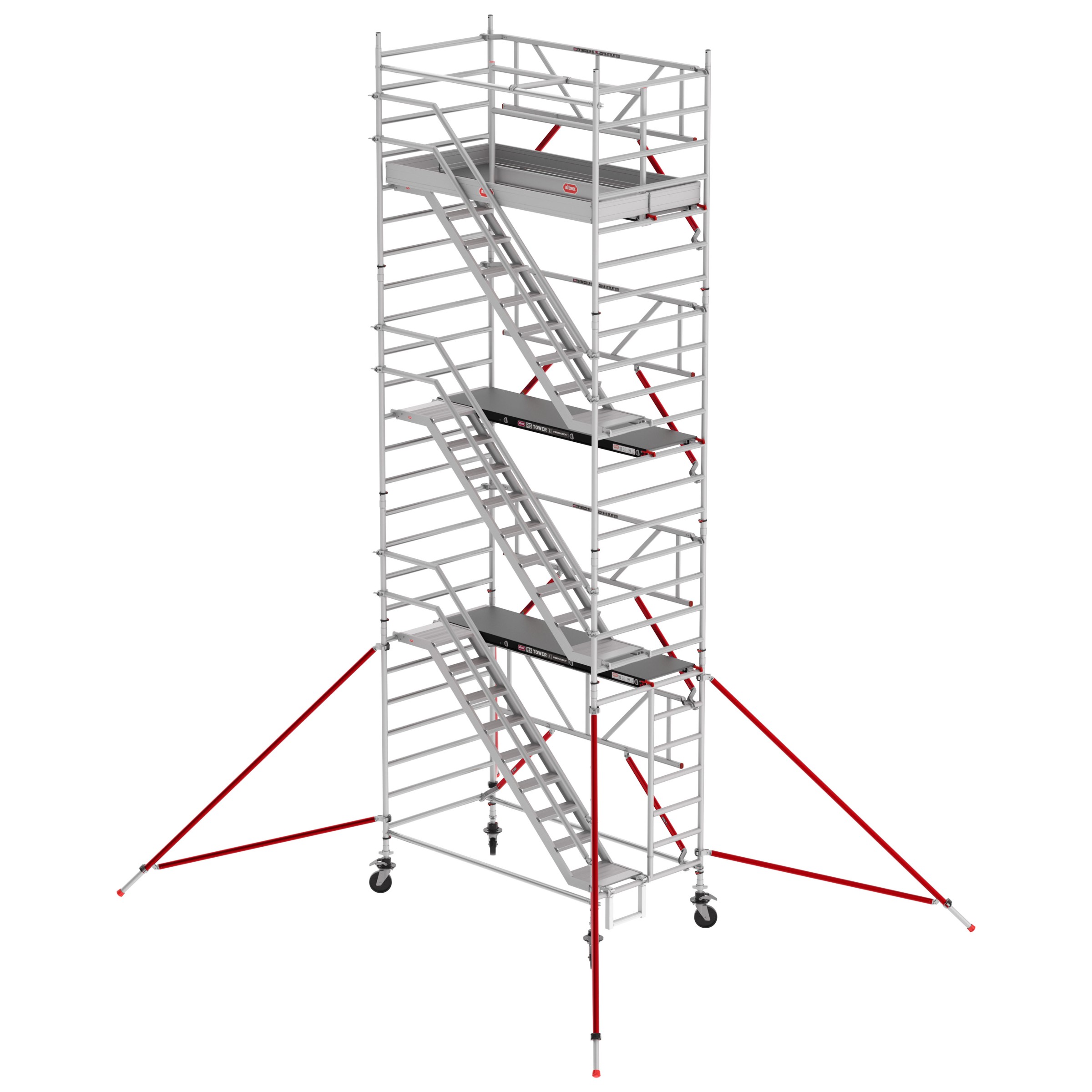 Altrex Treppengerüst RS Tower 53-S Aluminium Safe-Quick mit Fiber-Deck Plattform 8,20m AH 1,35x1,85m