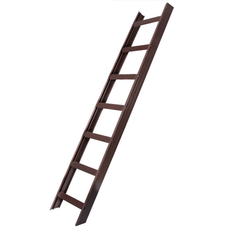 Alu-Dachleiter mit 7 Sprossen 1,96 m braun