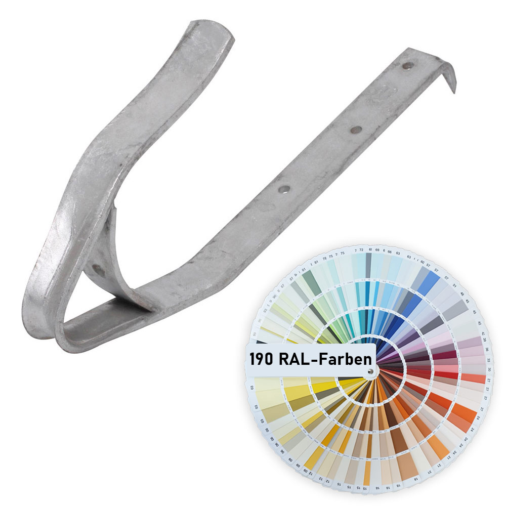 Dachhaken für Schiefer, gerade, RAL-Farben