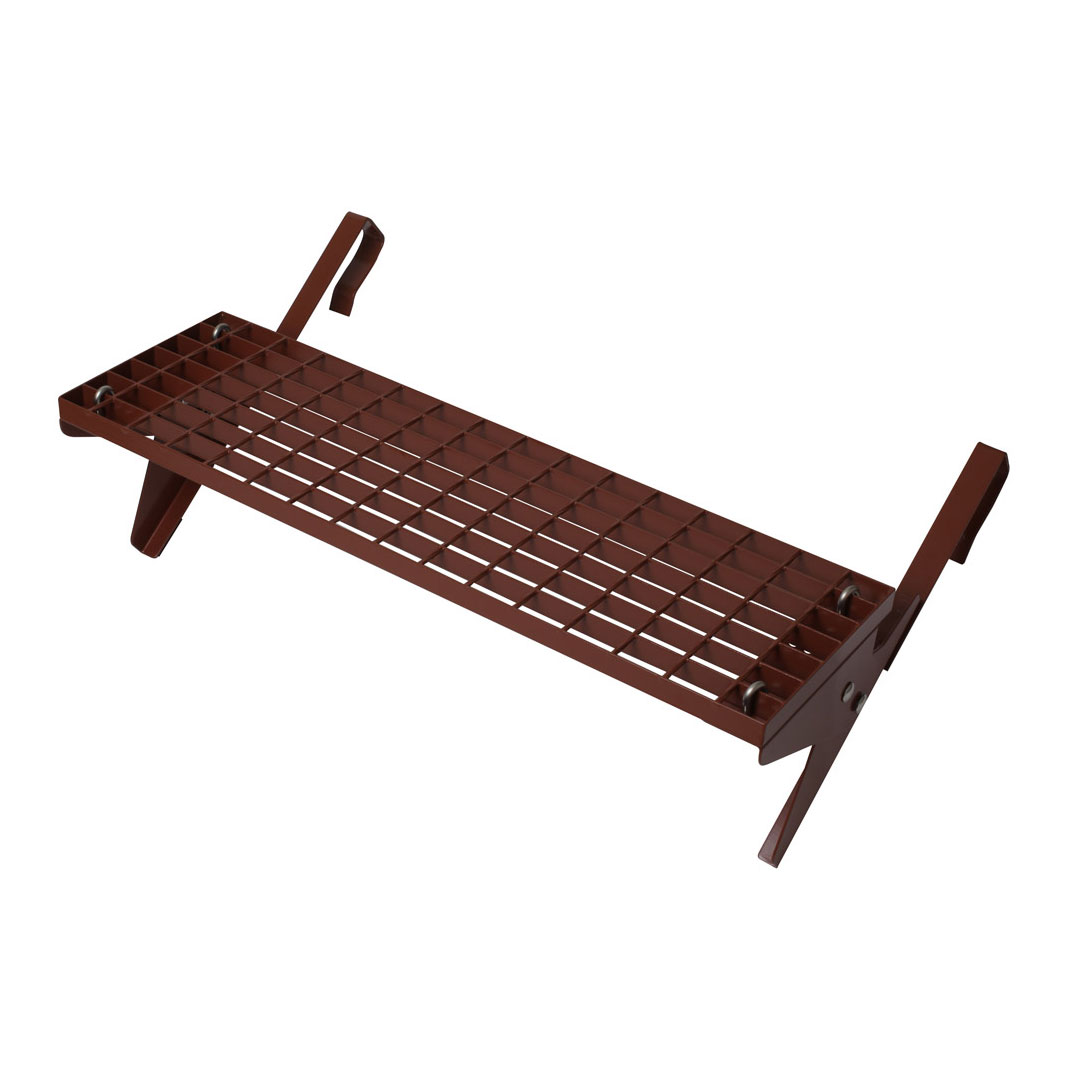 Dachtritt-Set 80x25cm für Großflächenziegel ab 44cm Ziegellänge, Klemm-Montage, rotbraun