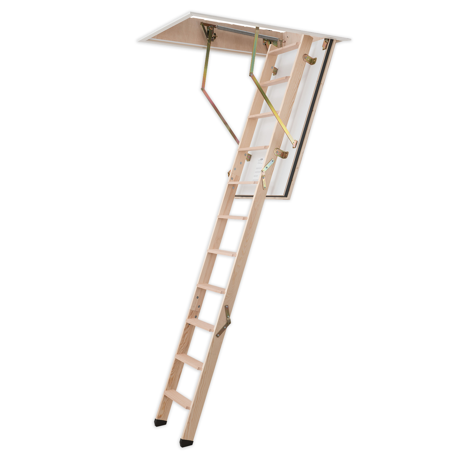 Dolle Bodentreppe F30 3-teilig bis 285cm Raumhöhe mit U-Wert 0,96 Deckenöffnung 120x70cm