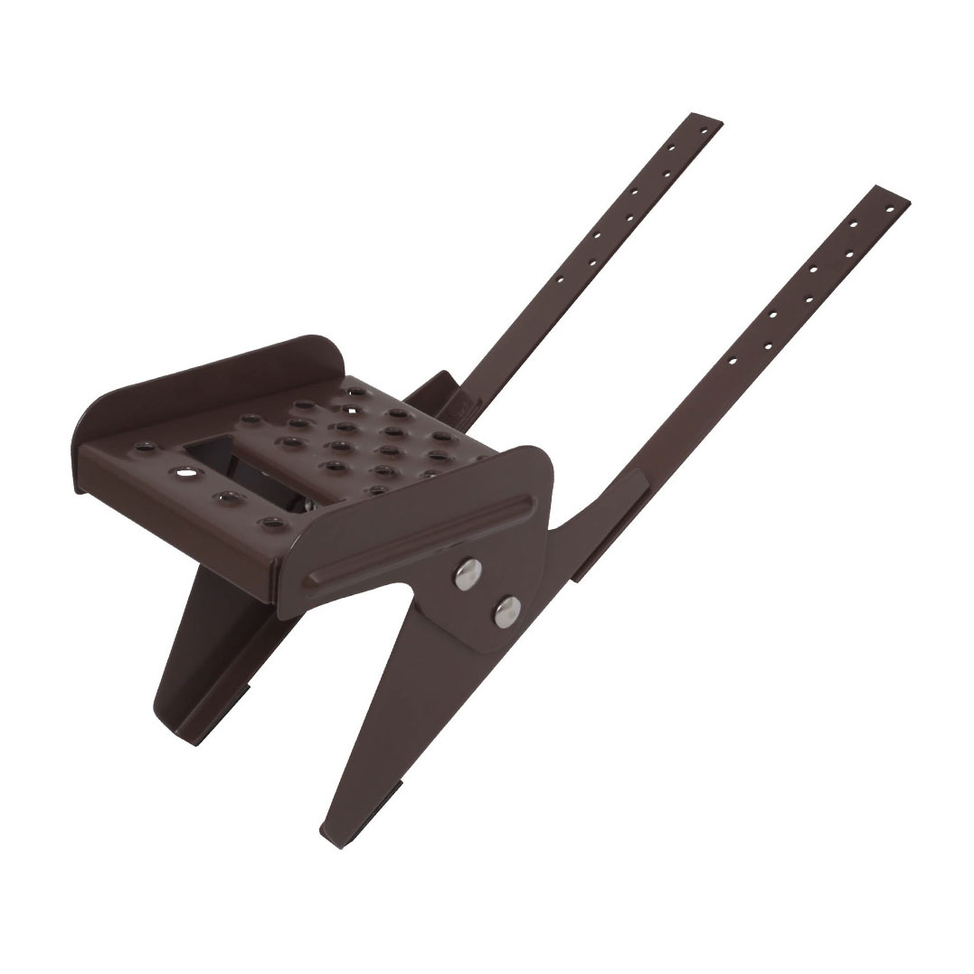 Einzeltritt-Set 18x20cm, Schraub-Montage, braun