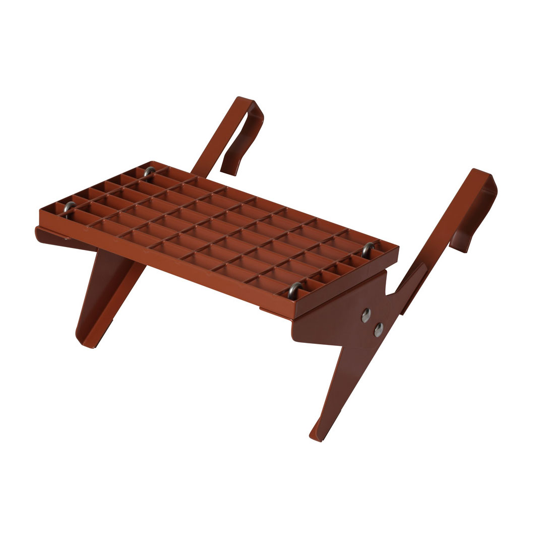 Dachtritt-Set 42x25cm für Großflächenziegel ab 44cm Ziegellänge, Klemm-Montage, rot