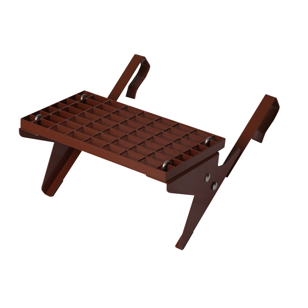 Dachtritt-Set 42x25cm für Großflächenziegel ab 44cm Ziegellänge, Klemm-Montage, rotbraun