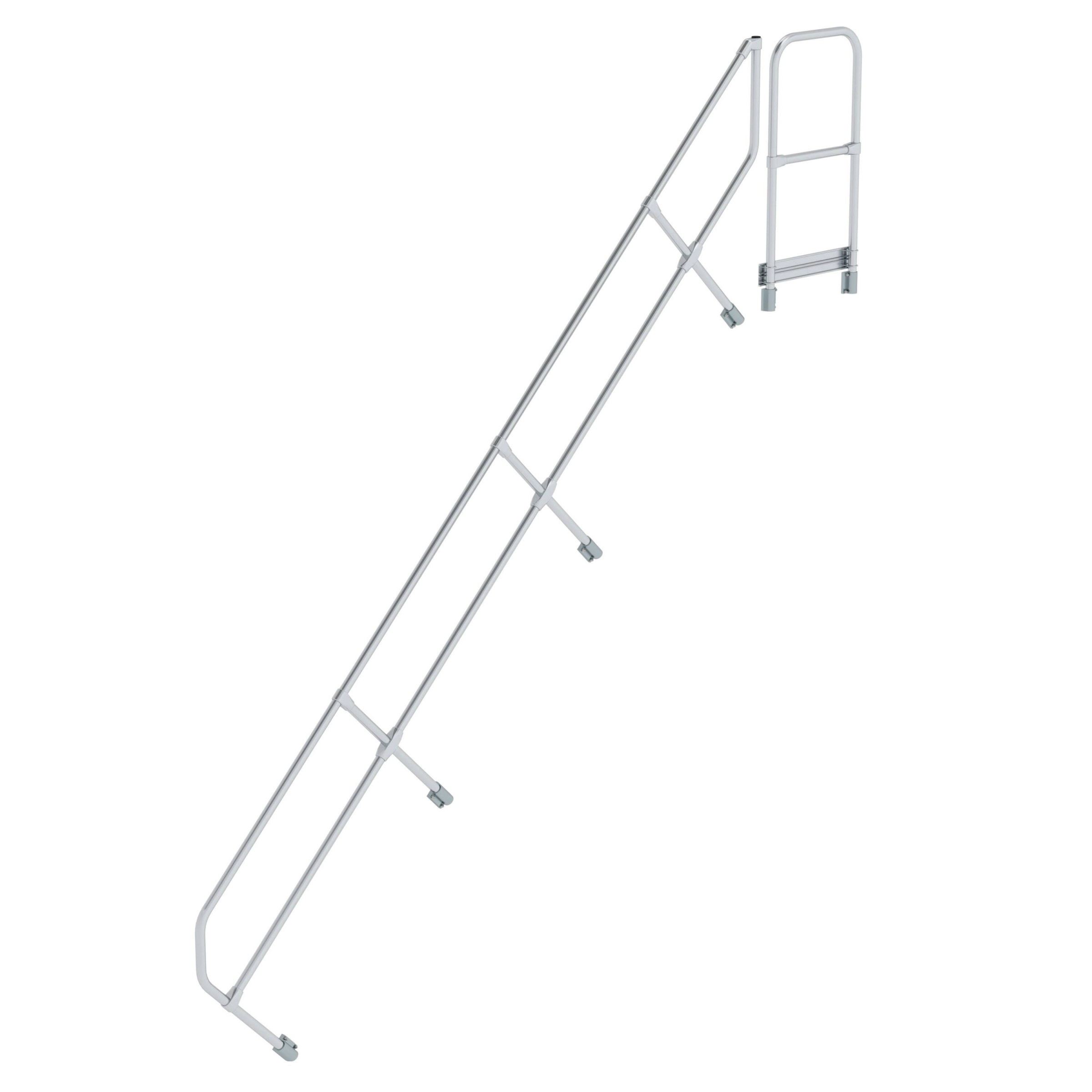 MUNK Handlauf für Treppe 45° mit Plattform, 14 Stufen