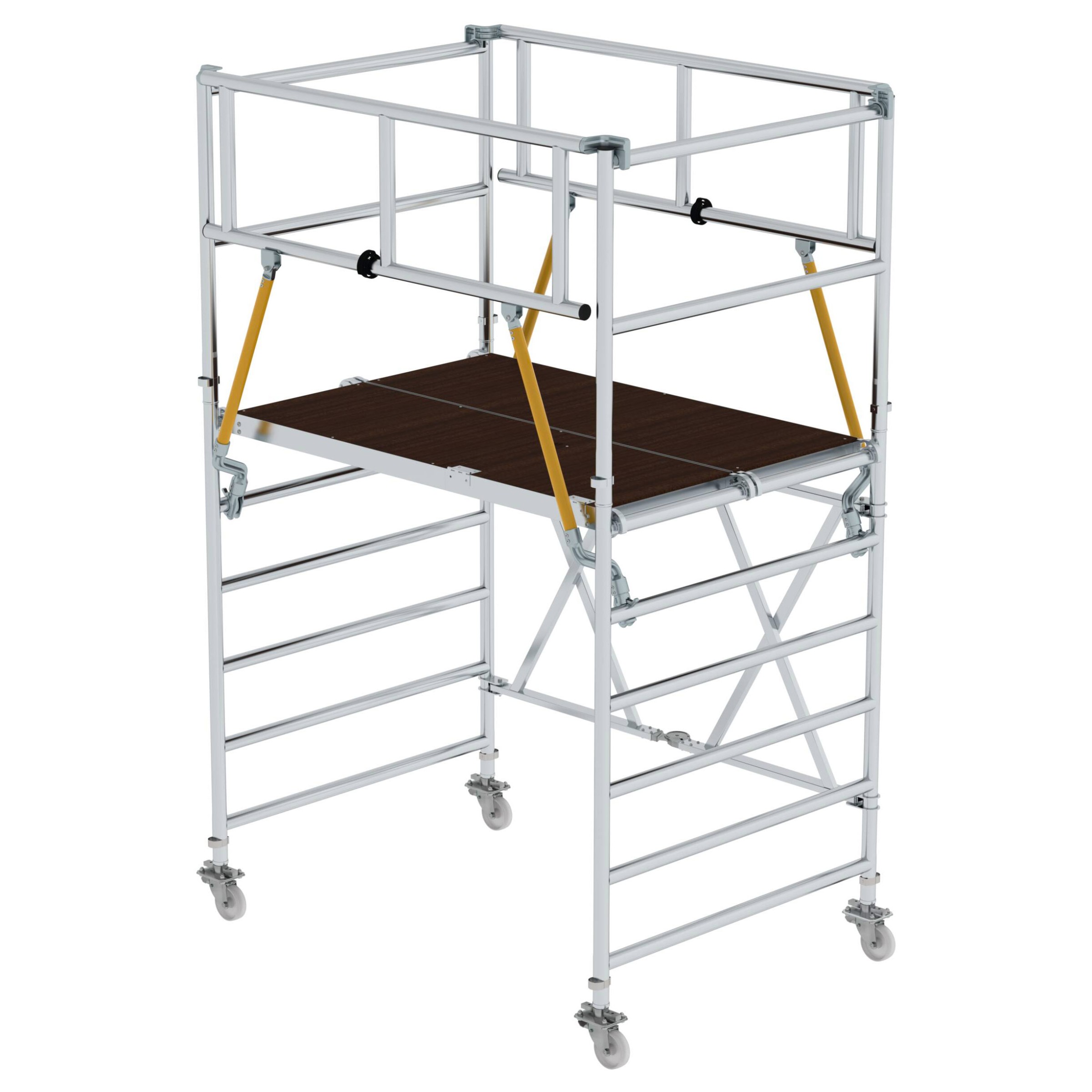 MUNK Klappgerüst SG 1,35x2,45m mit Sicherheitsgeländer 4,08m AH