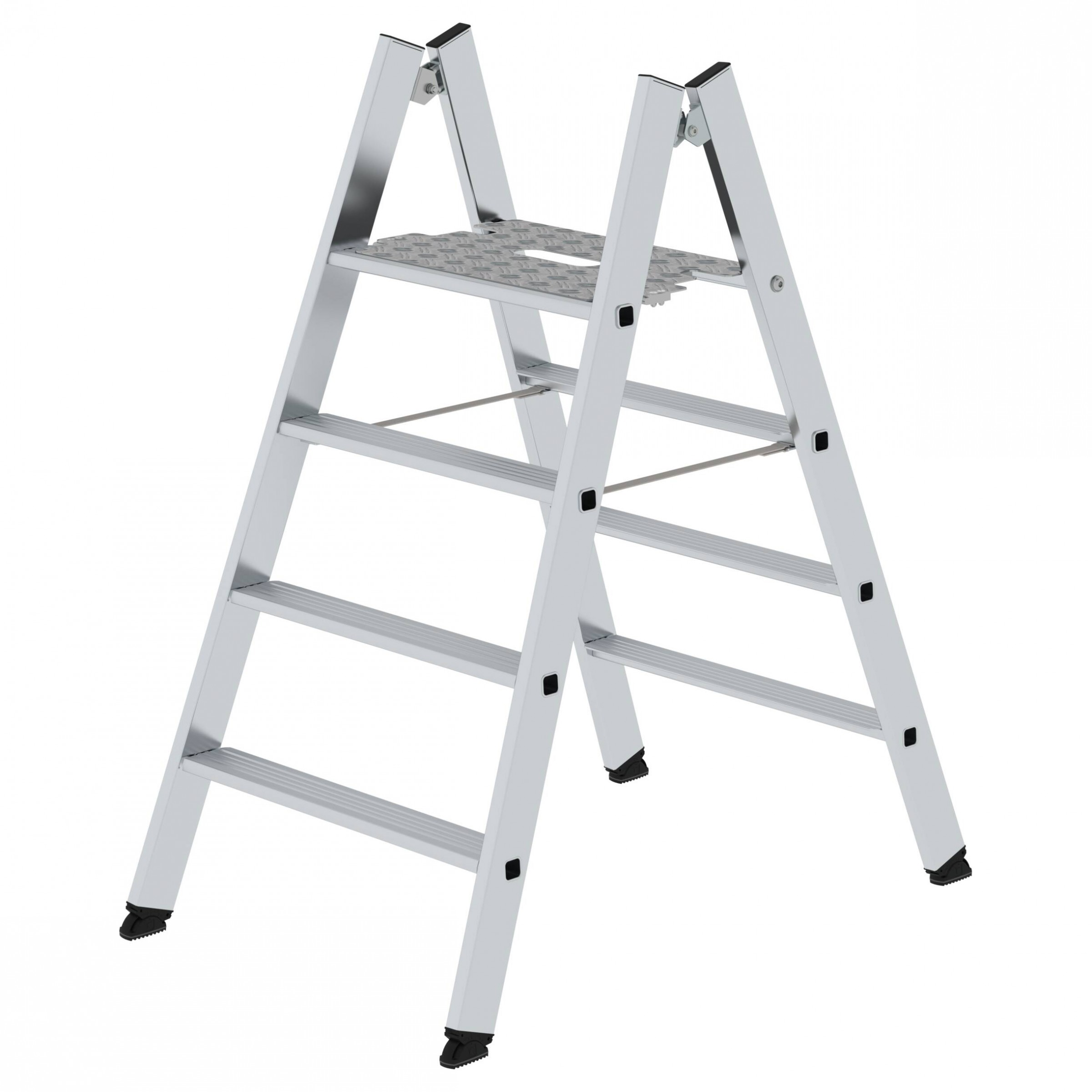 MUNK Klapptritt beidseitig begehbar Alu natur 4 Stufen 2,99m AH