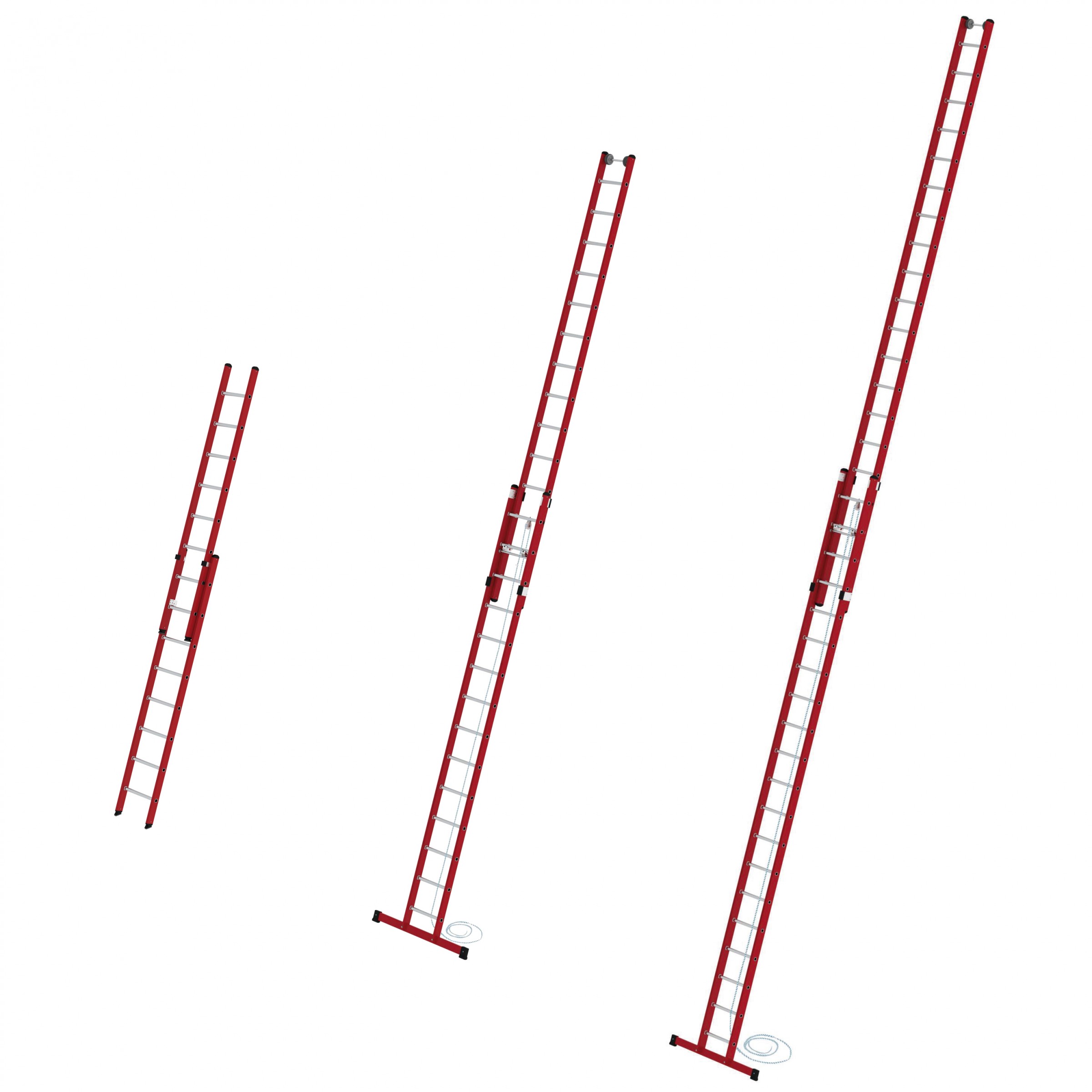 MUNK Kunststoff Schiebeleiter 2x12 Sprossen