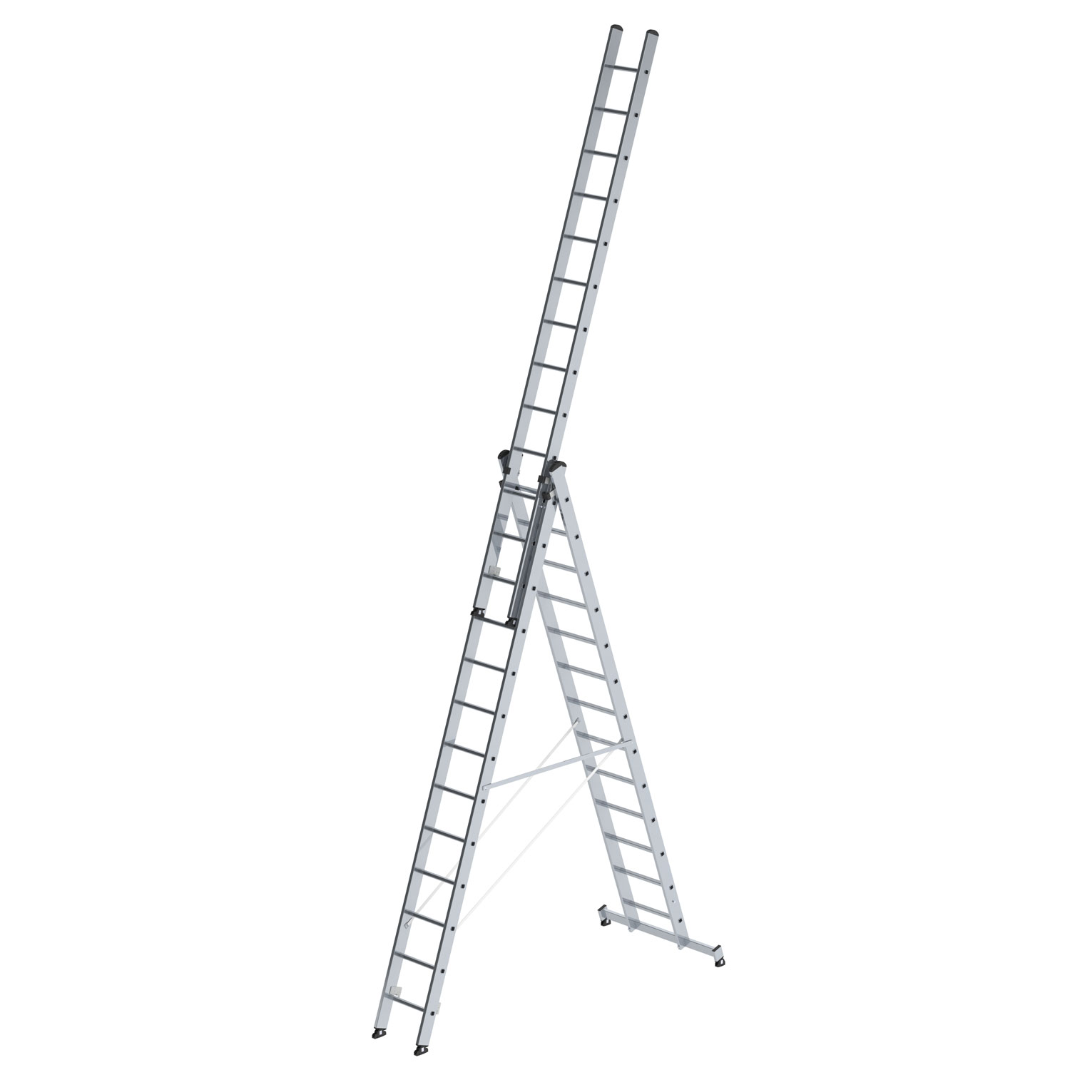 MUNK Mehrzweckleiter mit Nivello® Traverse 3x13 Sprossen