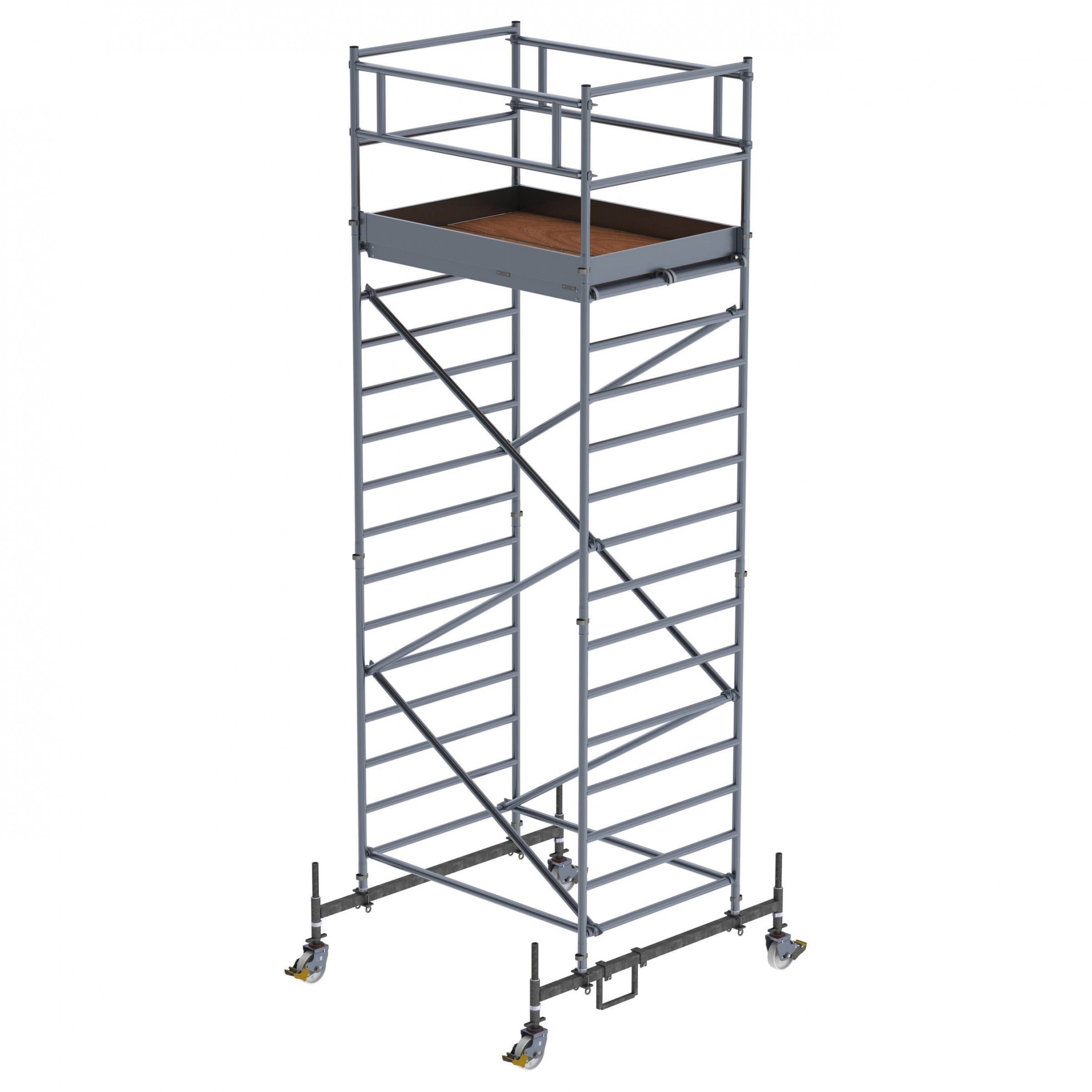 MUNK Rollgerüst mit Doppelplattform 1,35x1,80m Plattform, 6,35m AH