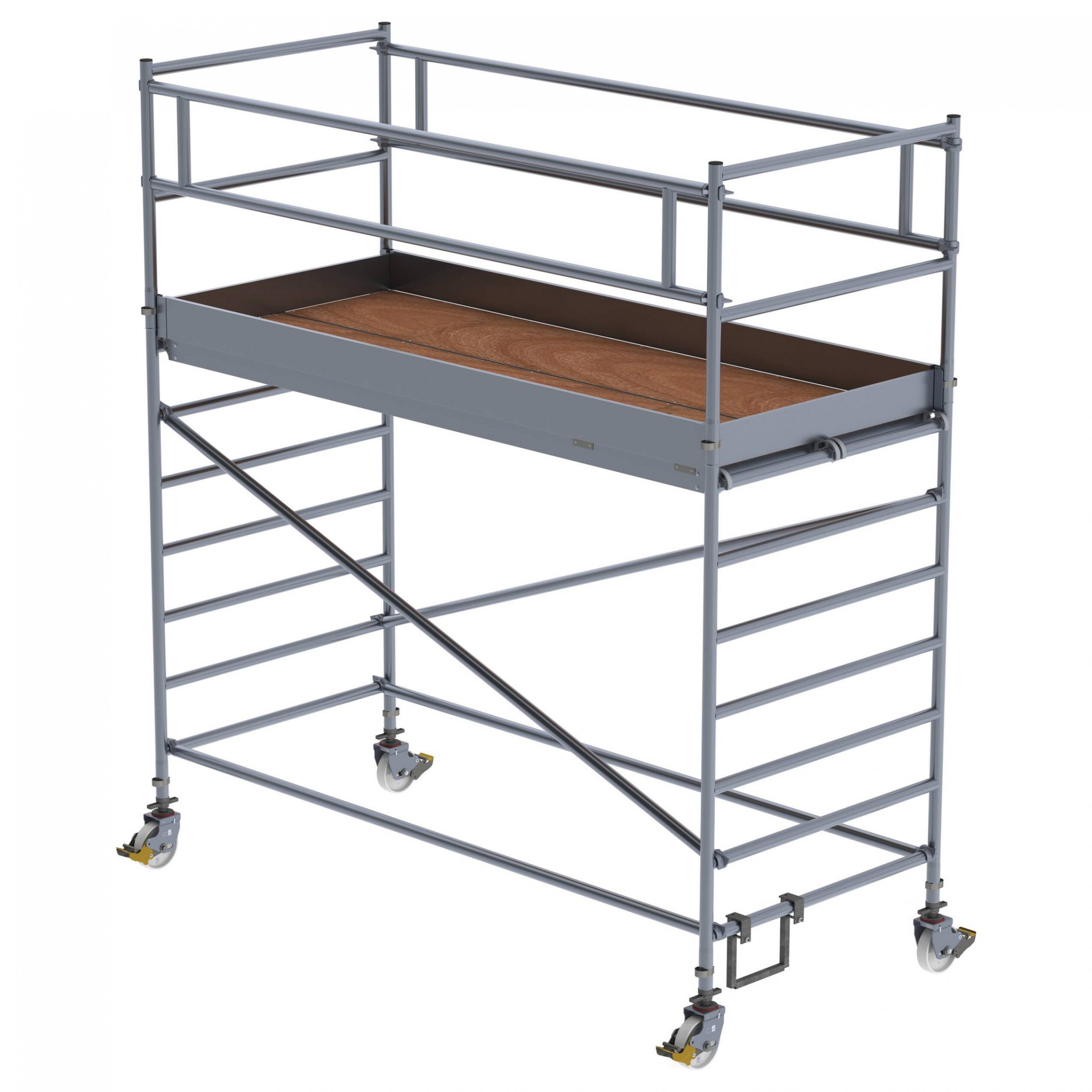 MUNK Rollgerüst mit Doppelplattform 1,35x3,00m Plattform, 4,35m AH