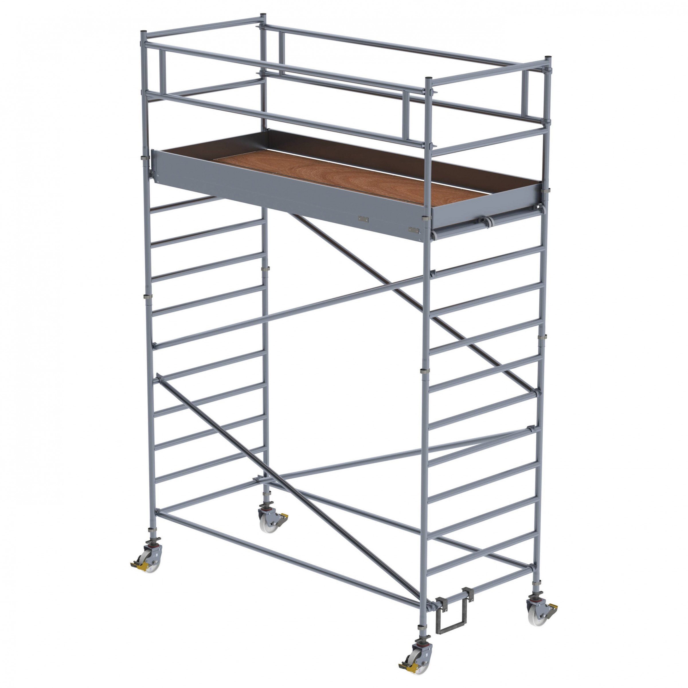 MUNK Rollgerüst mit Doppelplattform 1,35x3,00m Plattform, 5,00m AH