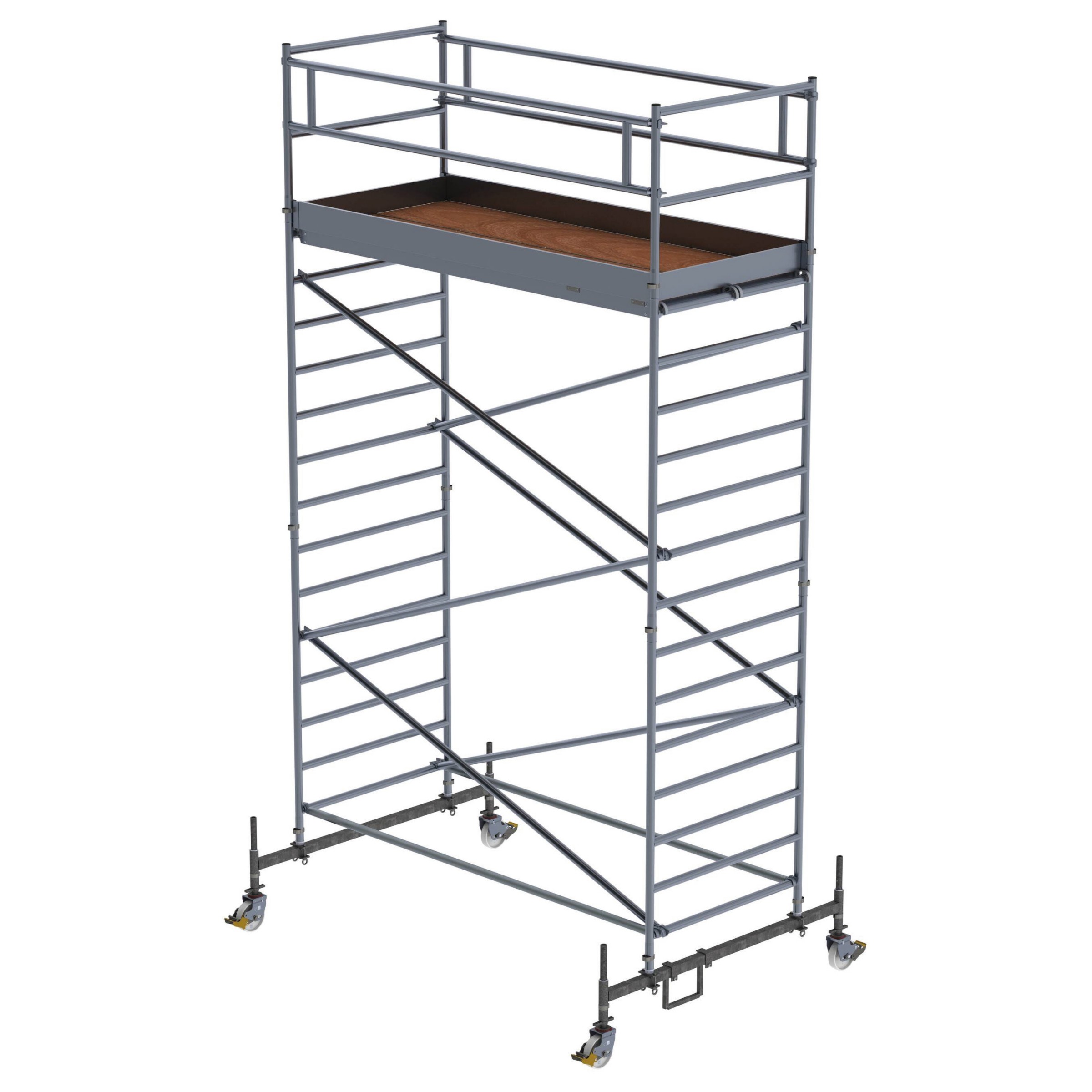 MUNK Rollgerüst mit Doppelplattform 1,35x3,00m Plattform, 6,35m AH