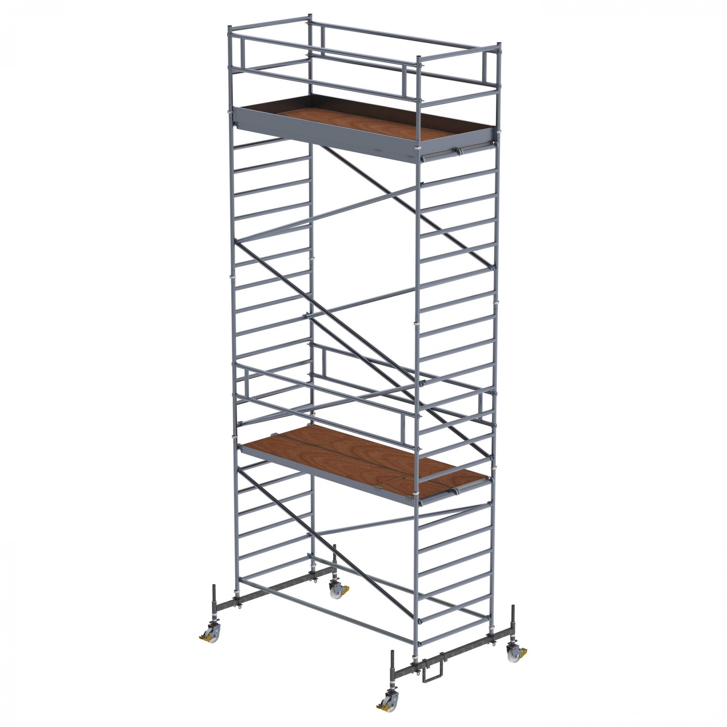 MUNK Rollgerüst mit Doppelplattform 1,35x3,00m Plattform, 8,35m AH