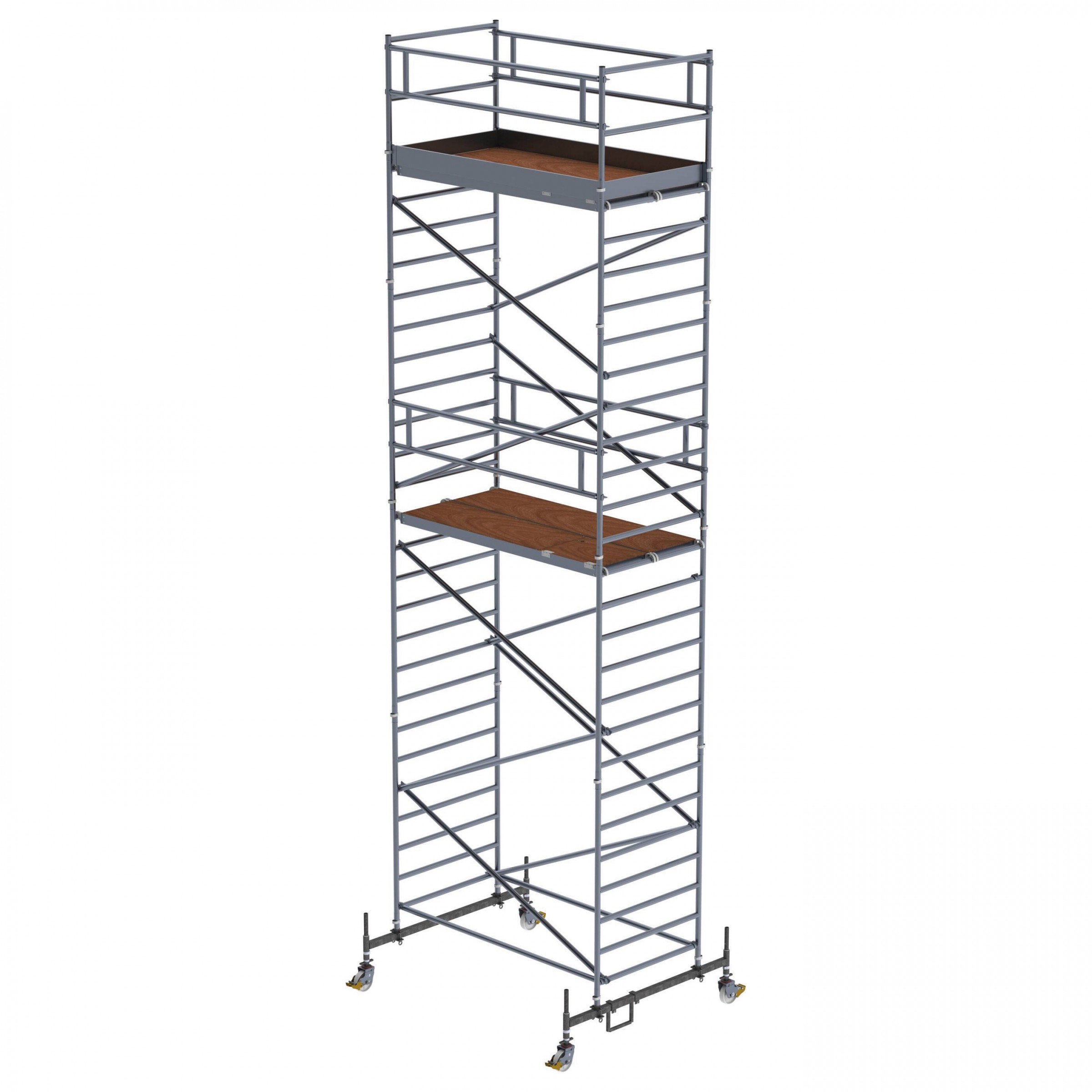 MUNK Rollgerüst mit Doppelplattform 1,35x3,00m Plattform, 9,35m AH