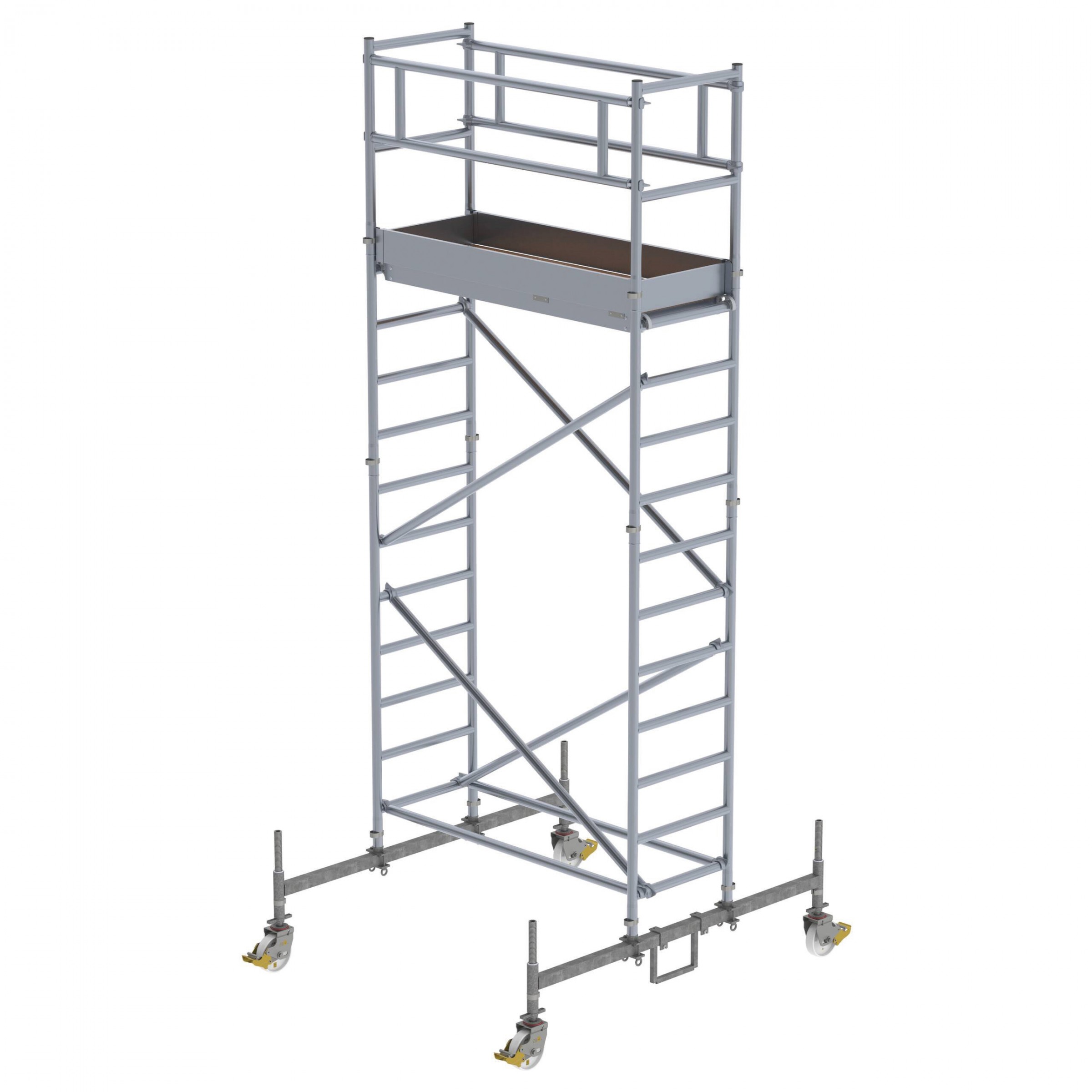 MUNK Rollgerüst mit Fahrbalken 0,75x1,80m Plattform 5,00m AH