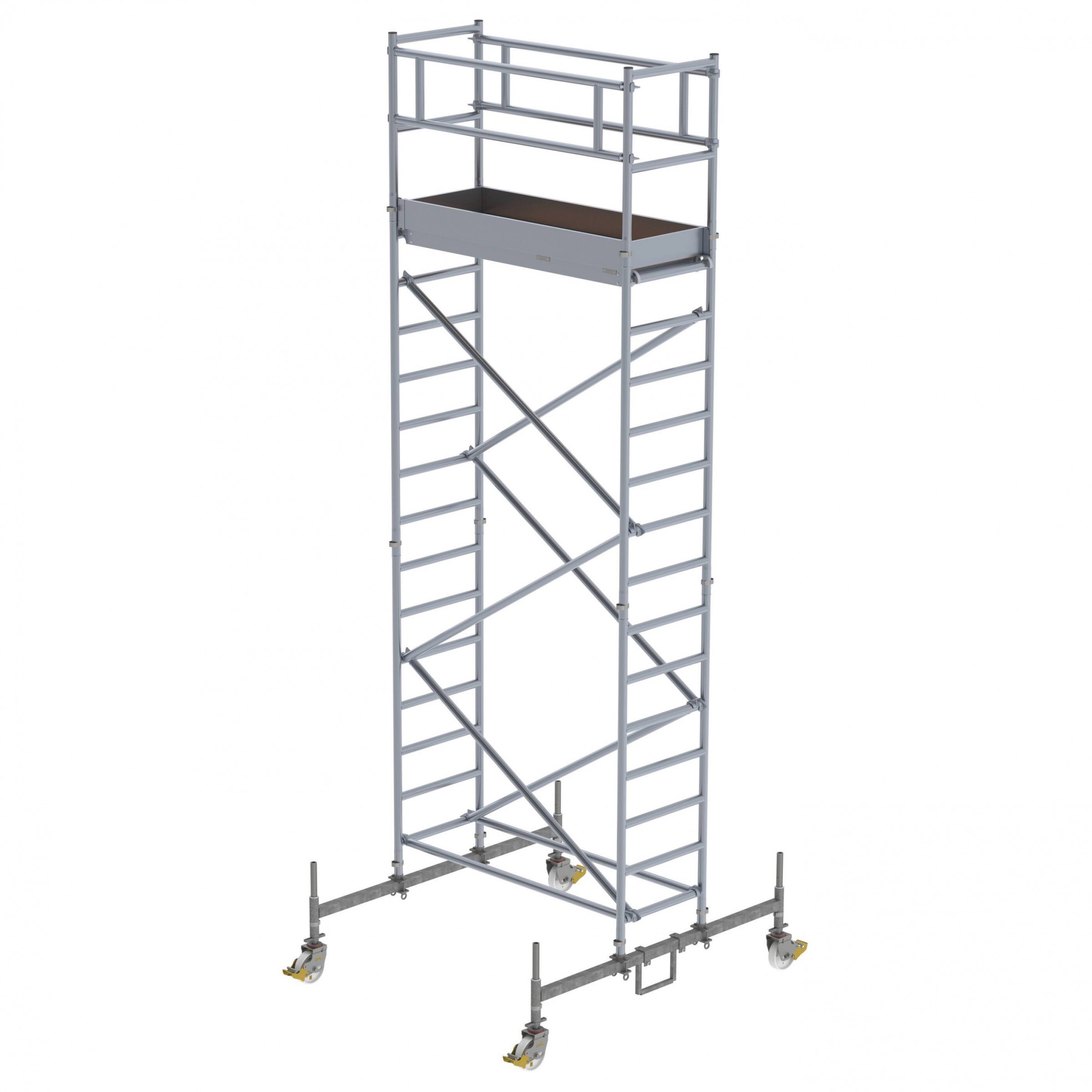 MUNK Rollgerüst mit Fahrbalken 0,75x1,80m Plattform 6,45m AH