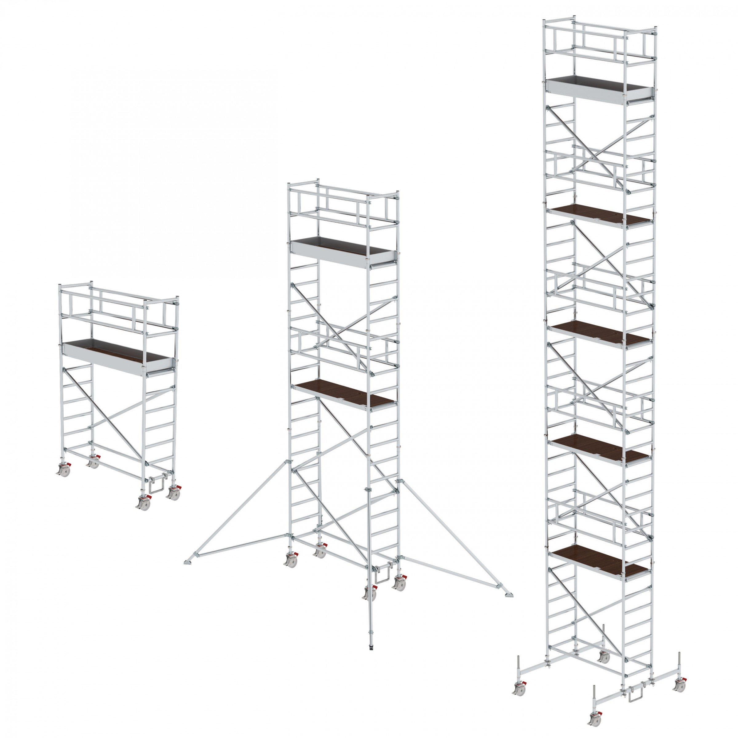 MUNK Rollgerüst mit Doppelplattform 2,45x1,80m Plattform 13,35m AH