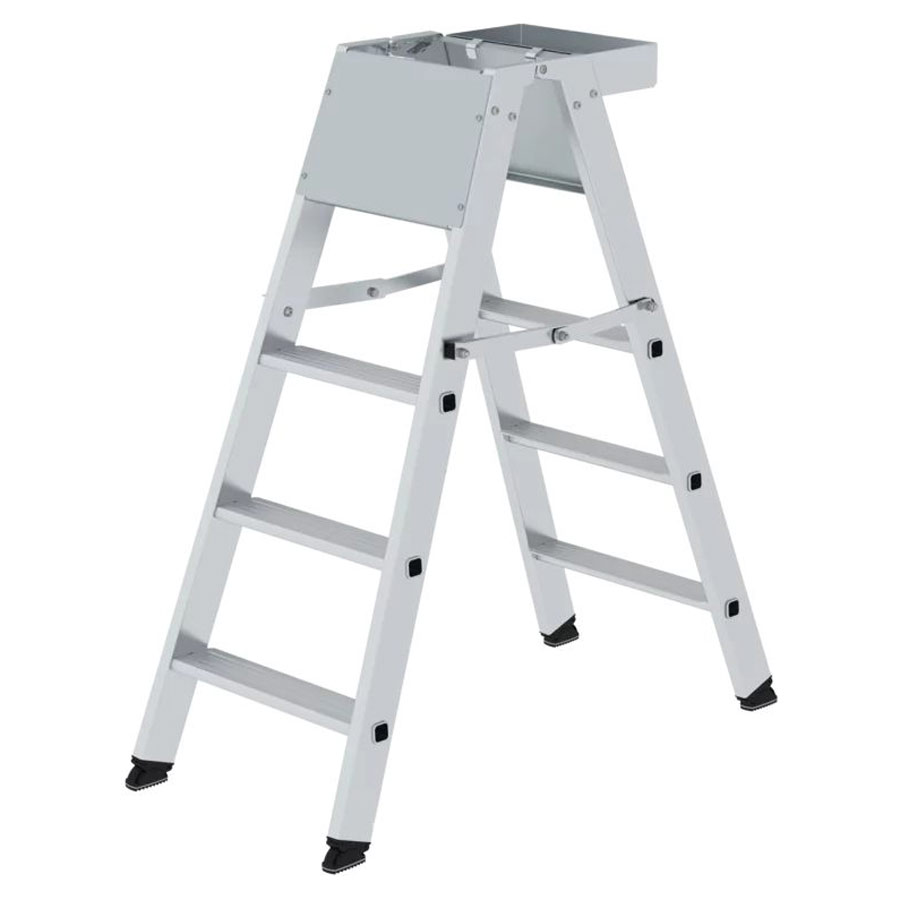 MUNK Sicherheits- Stufen-Stehleiter beidseitig begehbar 2x3 Stufen