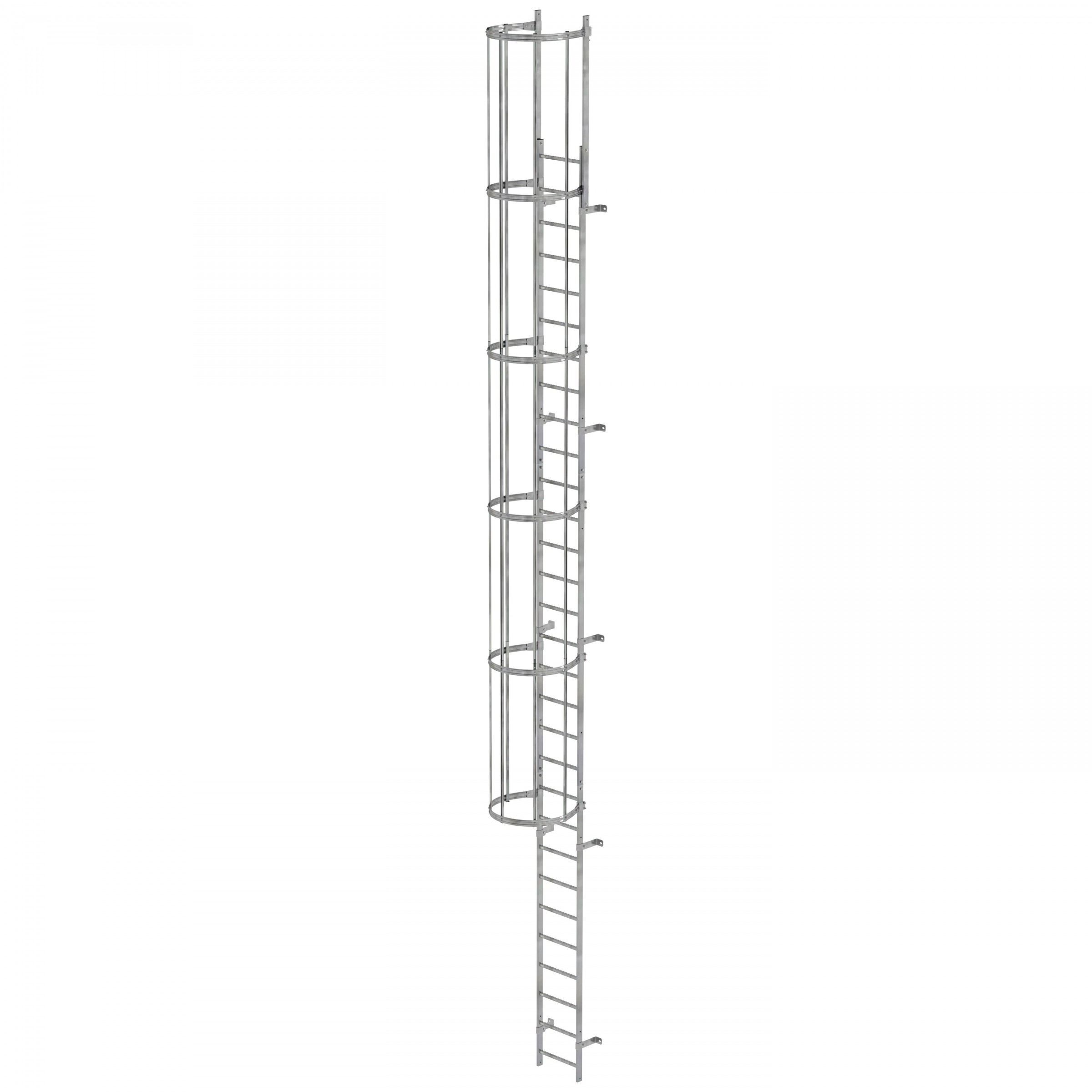 MUNK ortsfeste Steigleitern Edelstahl, 8,40m SH
