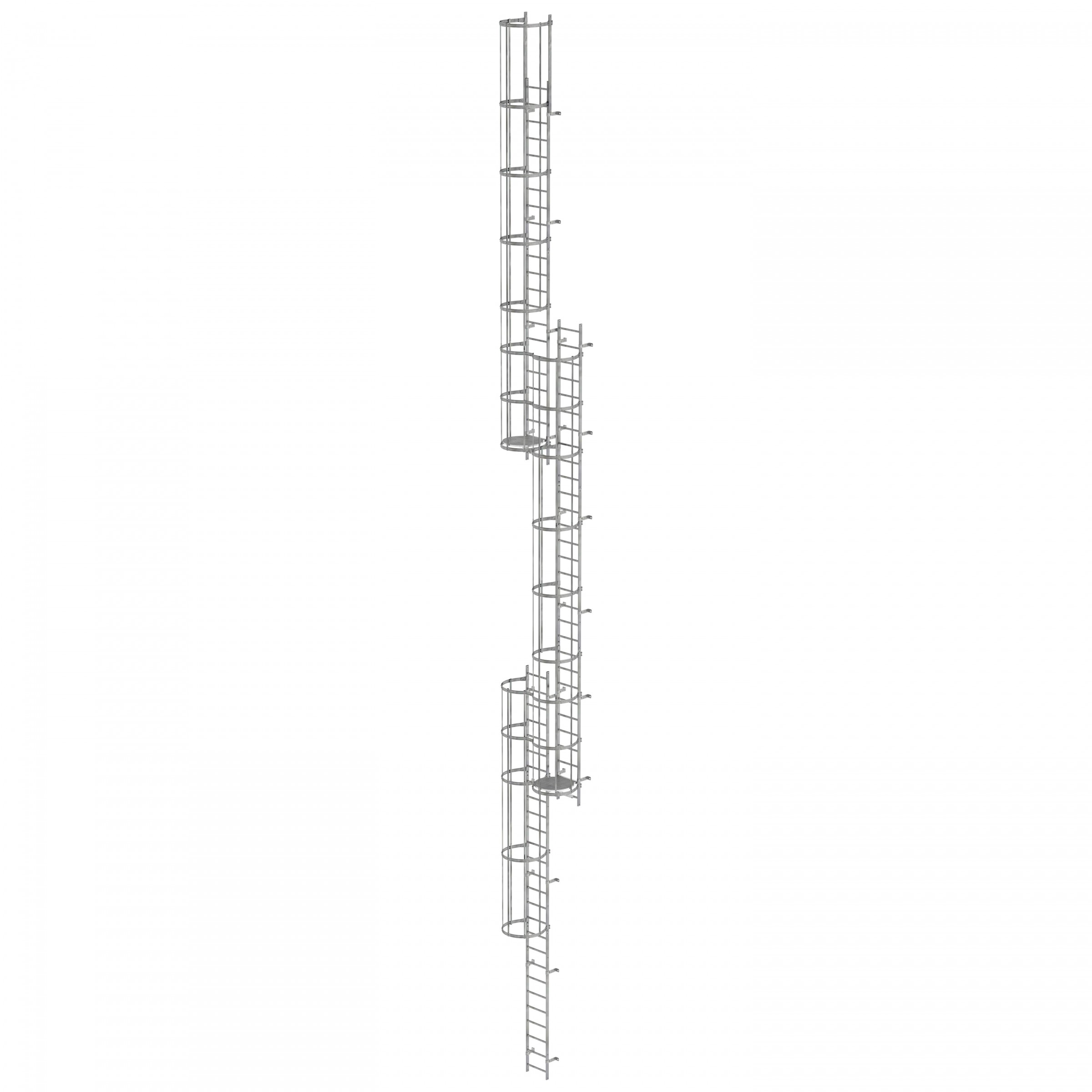 MUNK ortsfeste Steigleitern Aluminium, 17,64m SH PG2