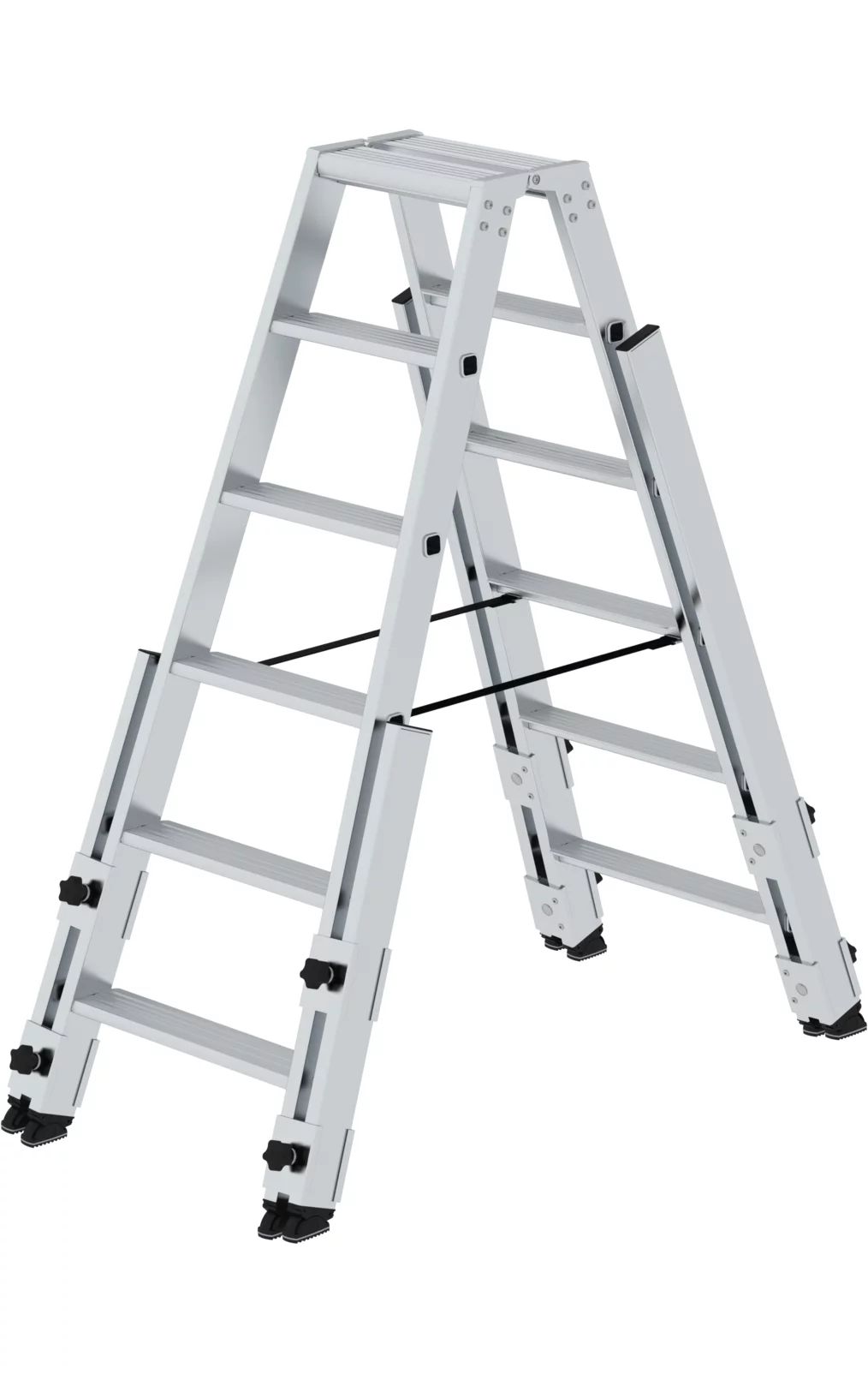 MUNK Stufen- Stehleiter treppengängig beidseitig begehbar 2x6 Stufen