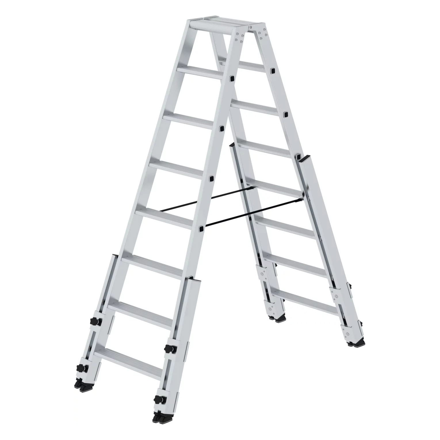 MUNK Stufen- Stehleiter treppengängig beidseitig begehbar 2x8 Stufen