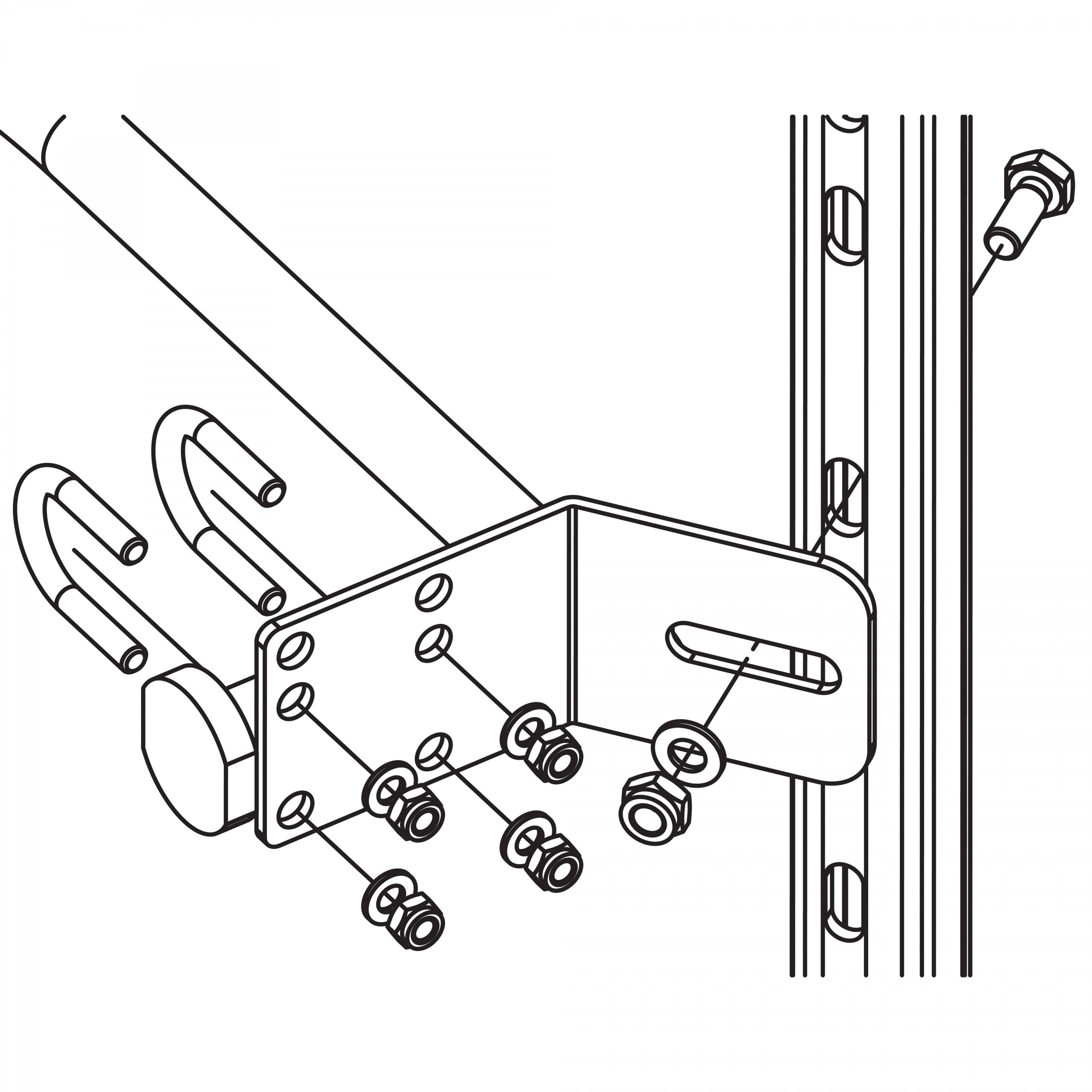 Hailo H-50 Halterung am Steigbügel