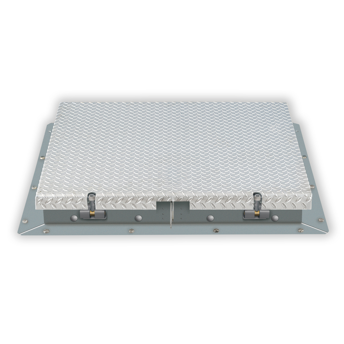 Hailo Schachtabdeckung HS7 Edelstahl 4mm begehbar, tagwasserdicht mit Verschluss versenkt 800x800mm