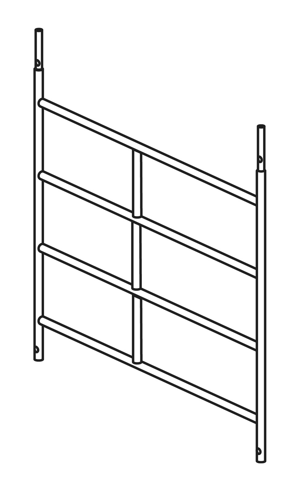 Hymer Einzelteil Fahrgerüst Rahmenteil mit 4 Sprossen 1,50x1,15m