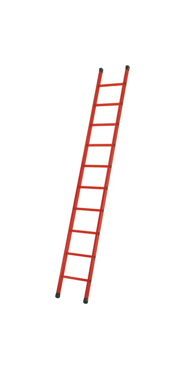 Iller Vollkunststoff GFK Anlegeleiter 14 Sprossen