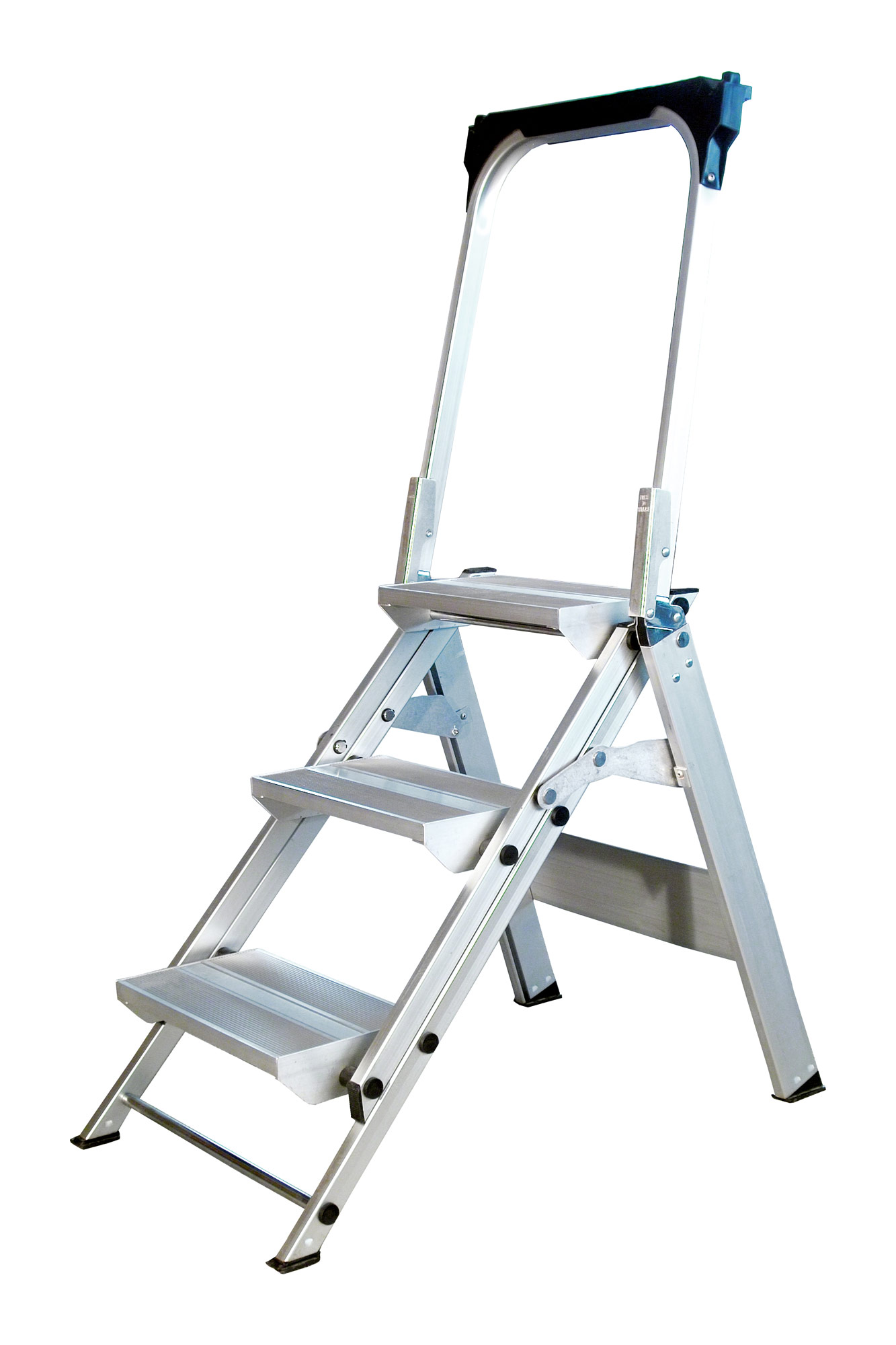 Iller Sicherheitstreppe Stufentritt klappbar mit stabilen Aluminium Stufen