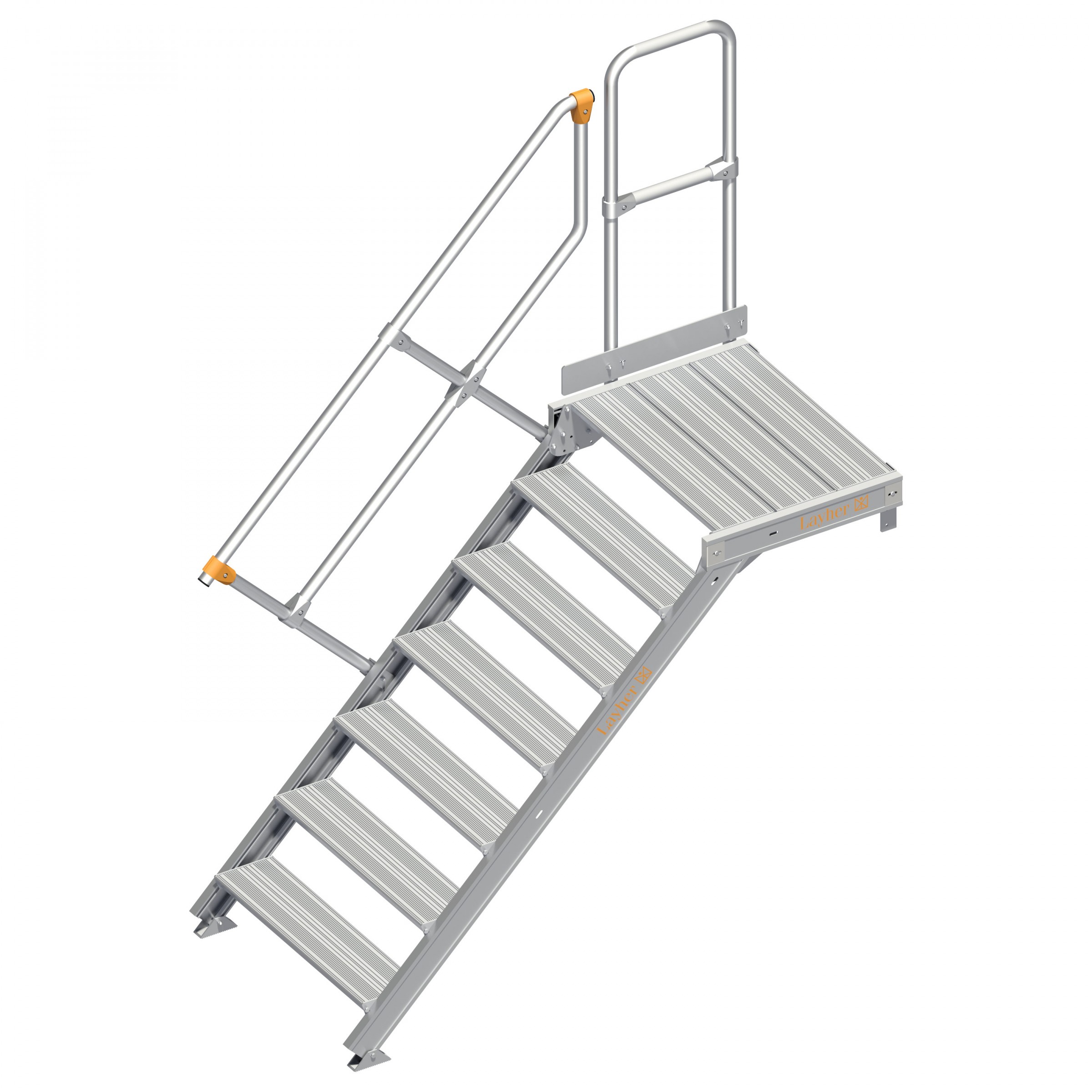 Layher 112 Treppe mit Plattform 45° 80cm 7 Stufen