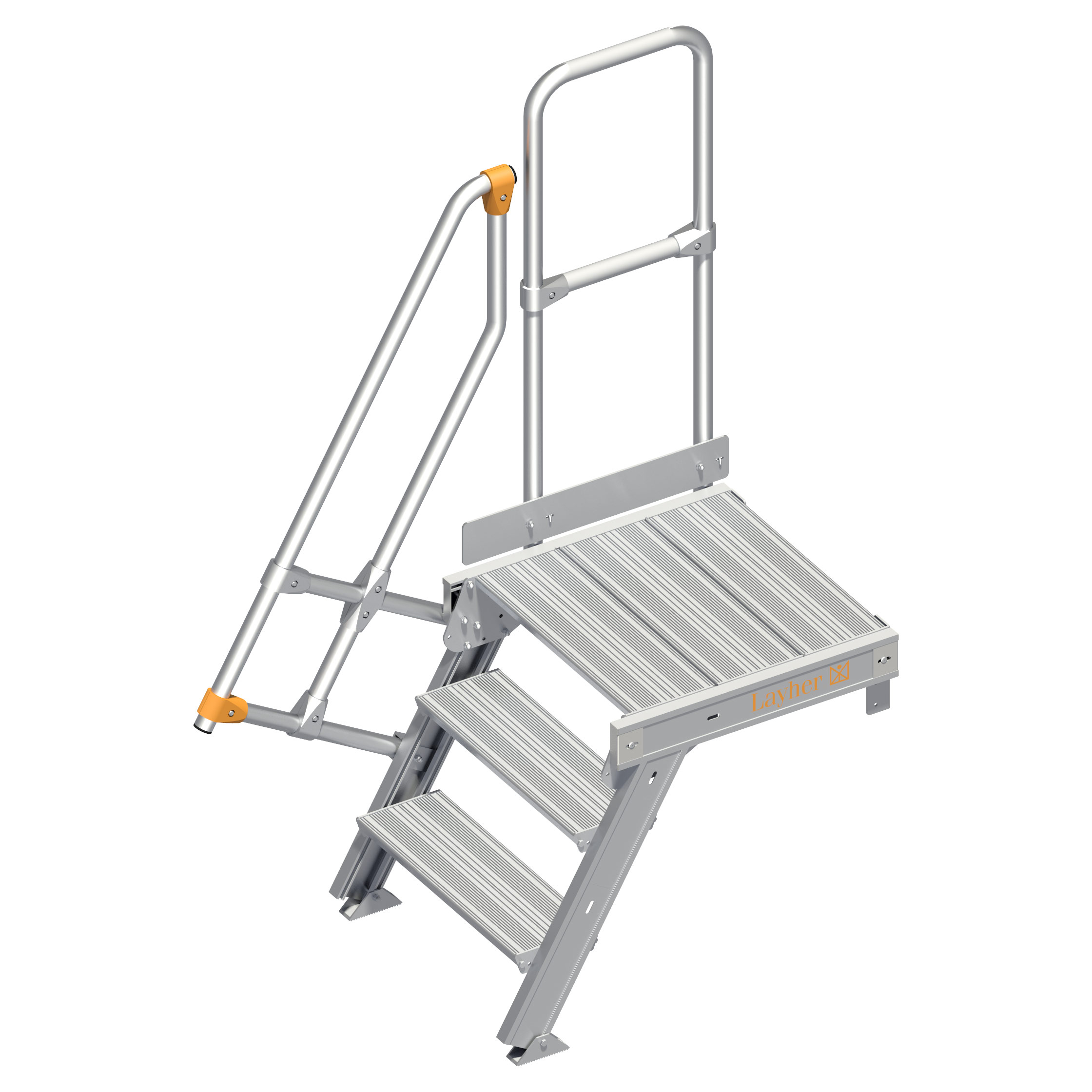 Layher 112 Treppe mit Plattform 60° 600mm 3 Stufen
