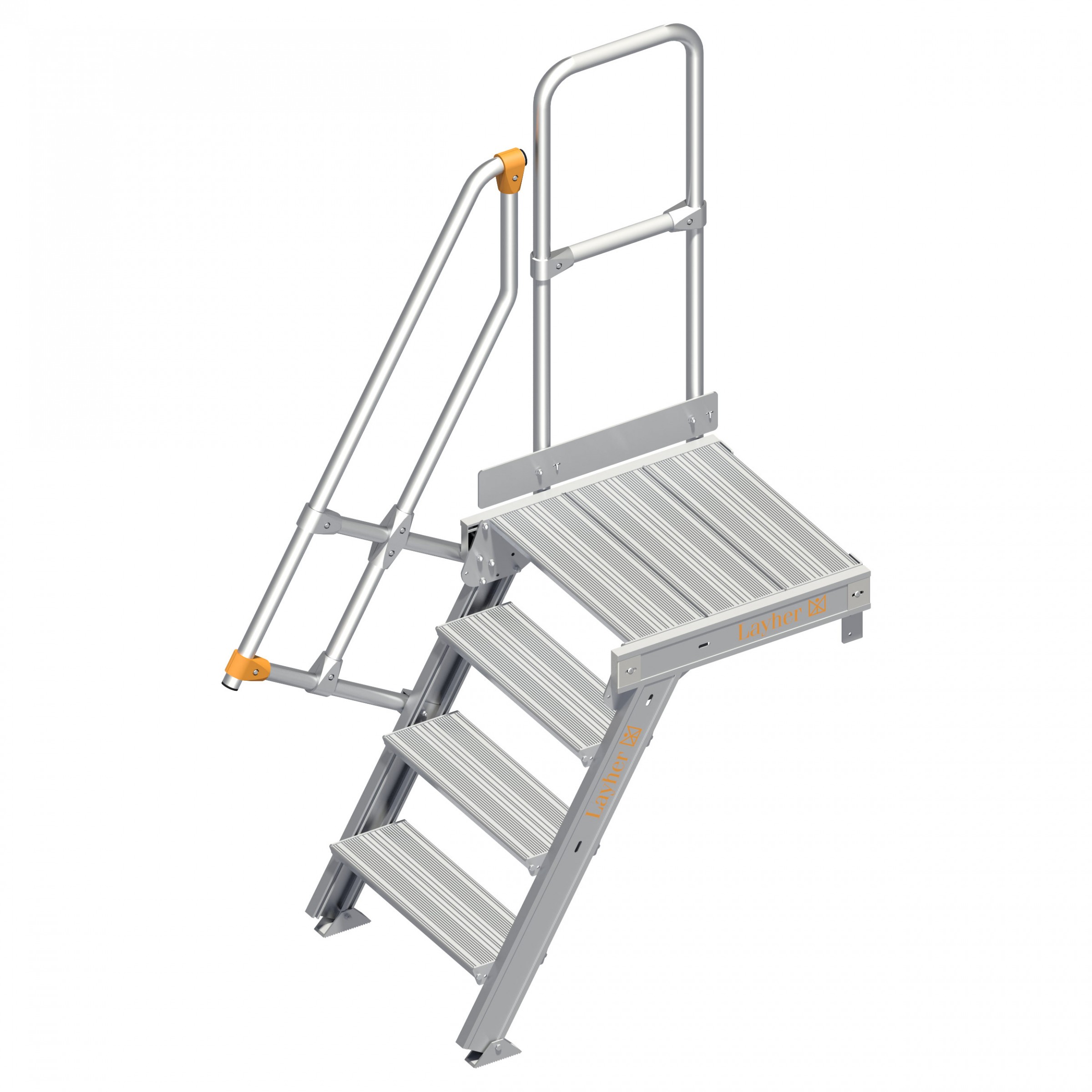 Layher 112 Treppe mit Plattform 60° 600mm 4 Stufen
