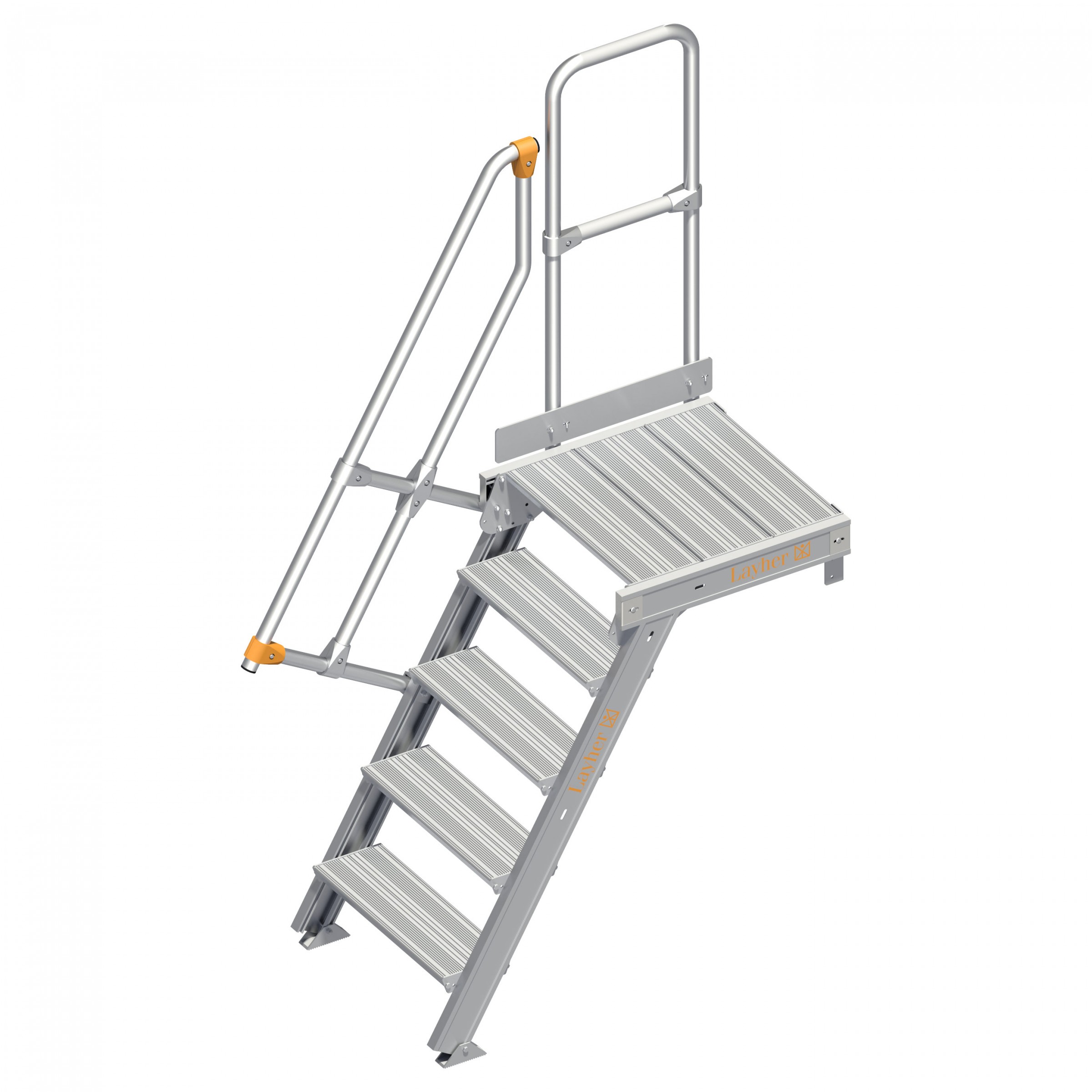 Layher 112 Treppe mit Plattform 60° 600mm 5 Stufen