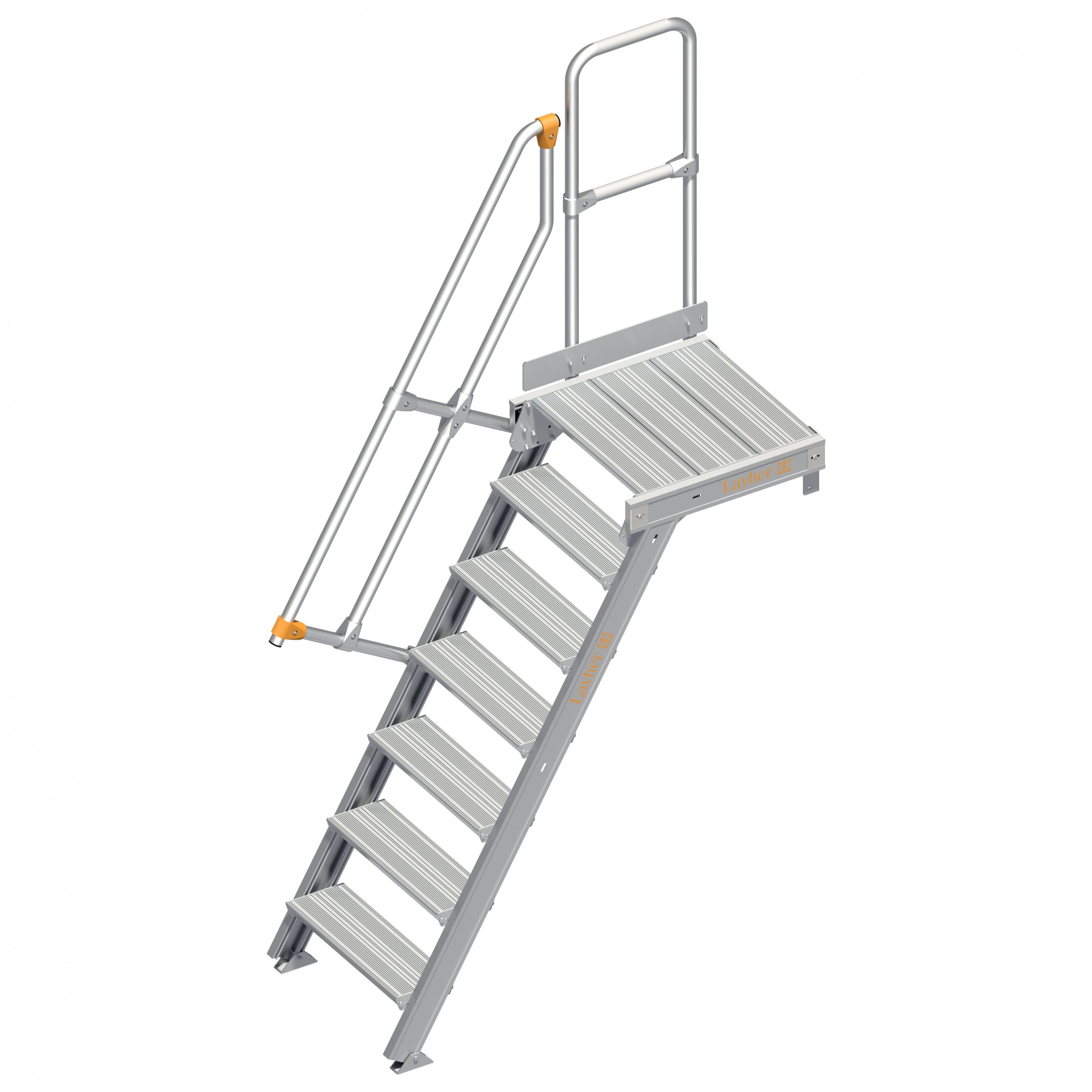 Layher 112 Treppe mit Plattform 60° 600mm 7 Stufen