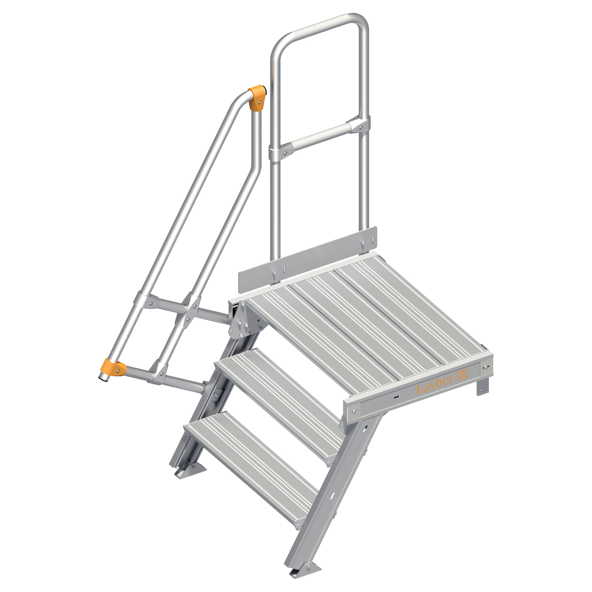 Layher 112 Treppe mit Plattform 60° 800mm 3 Stufen