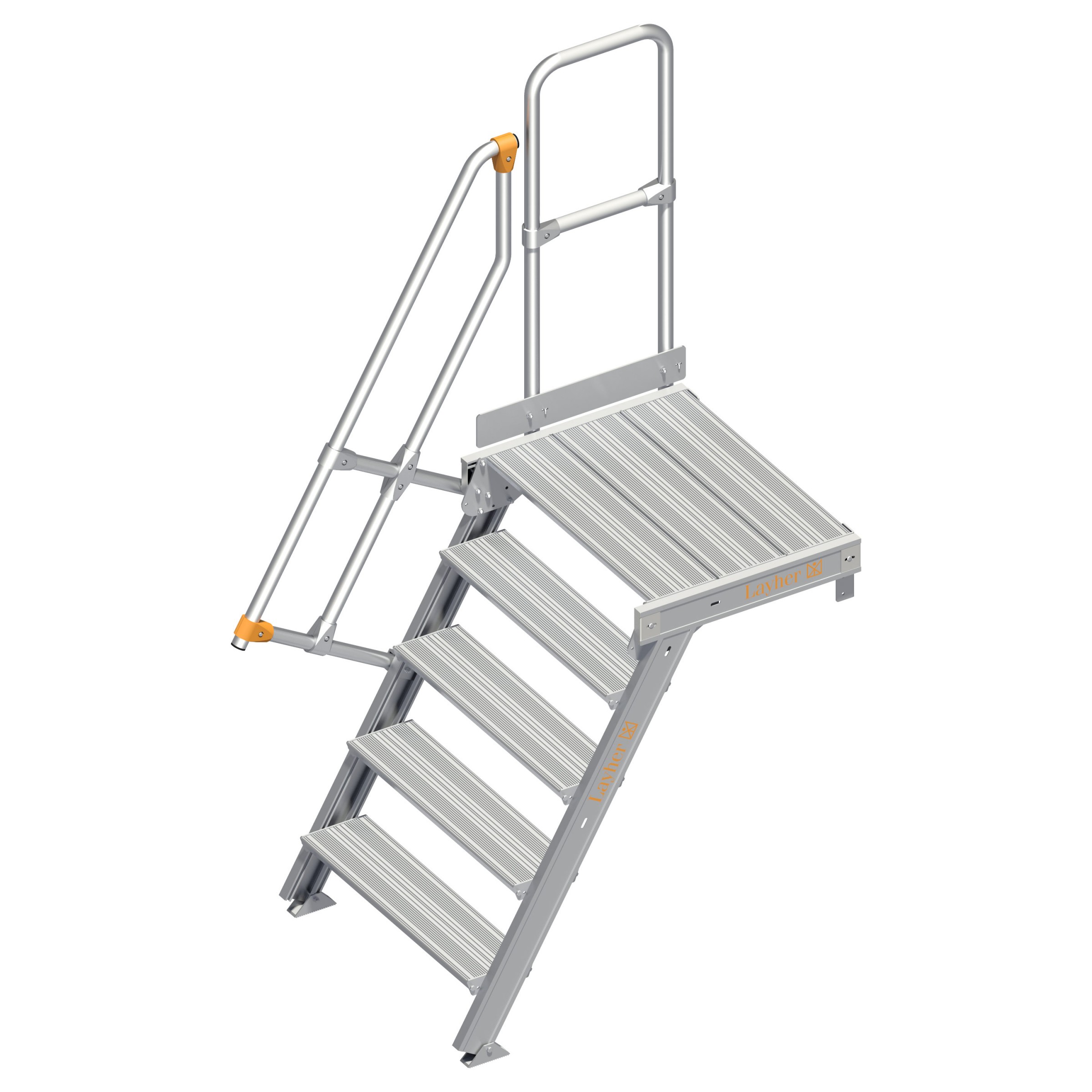 Layher 112 Treppe mit Plattform 60° 800mm 5 Stufen