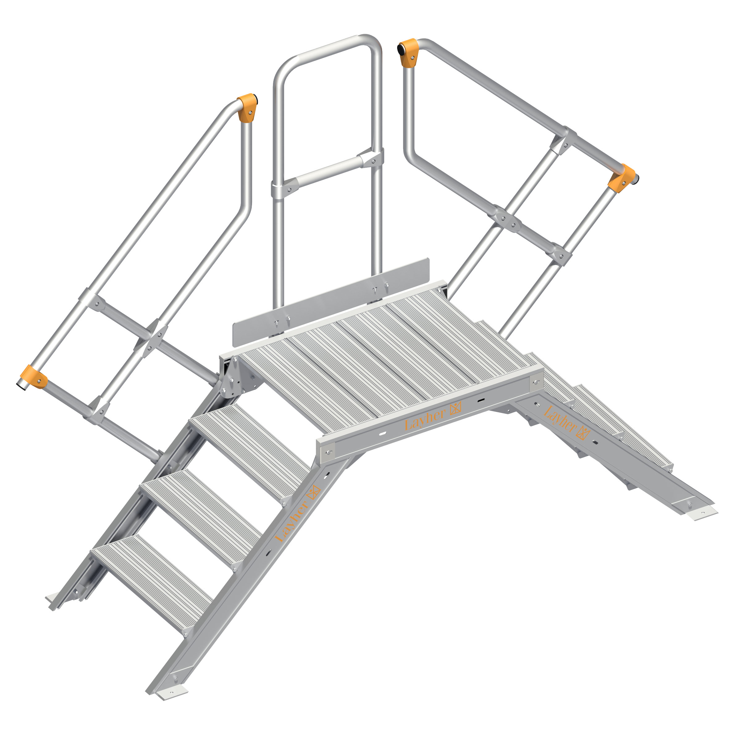 Layher 114 Übergang stationär 45° 60cm 4 Stufen