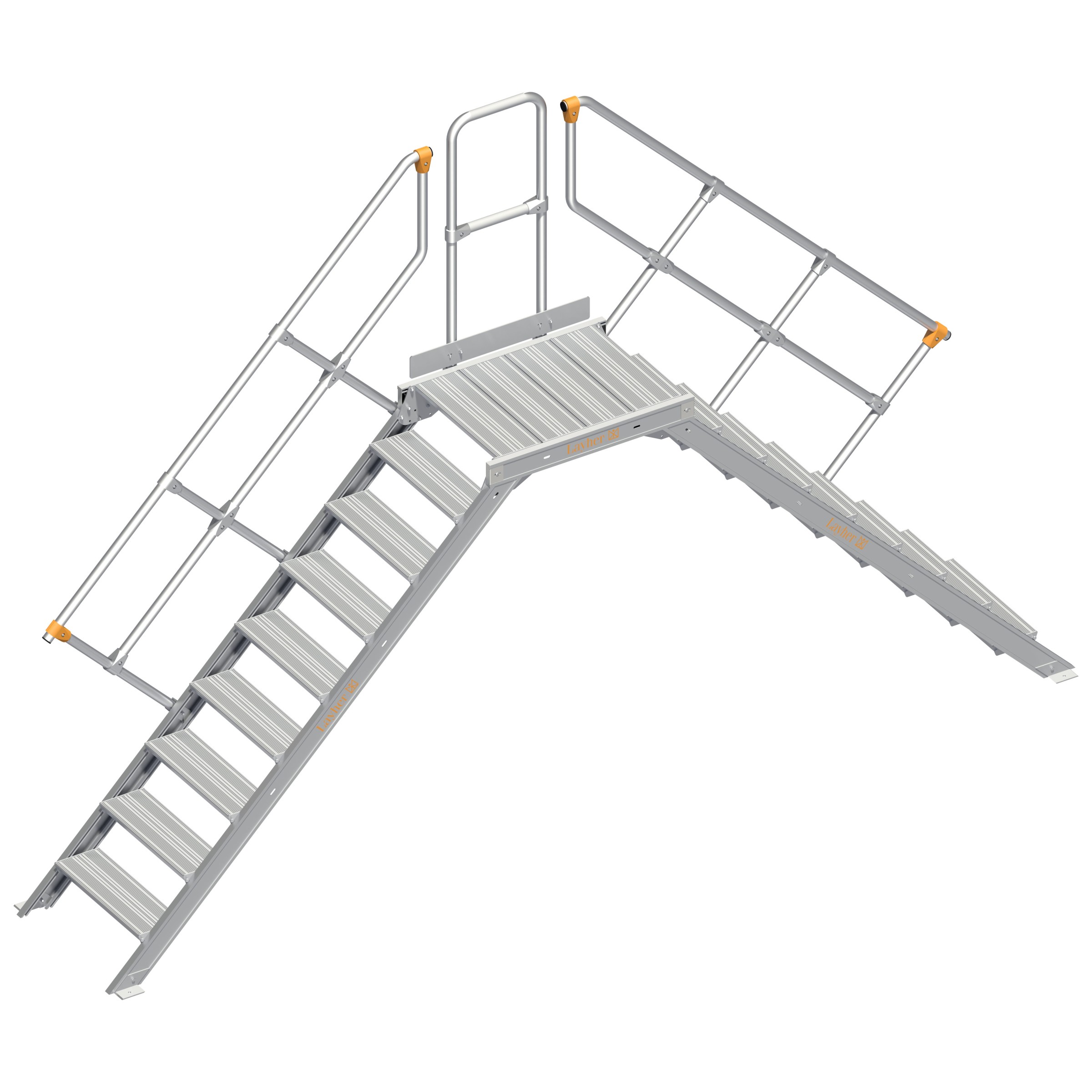 Layher 114 Übergang stationär 45° 60cm 9 Stufen