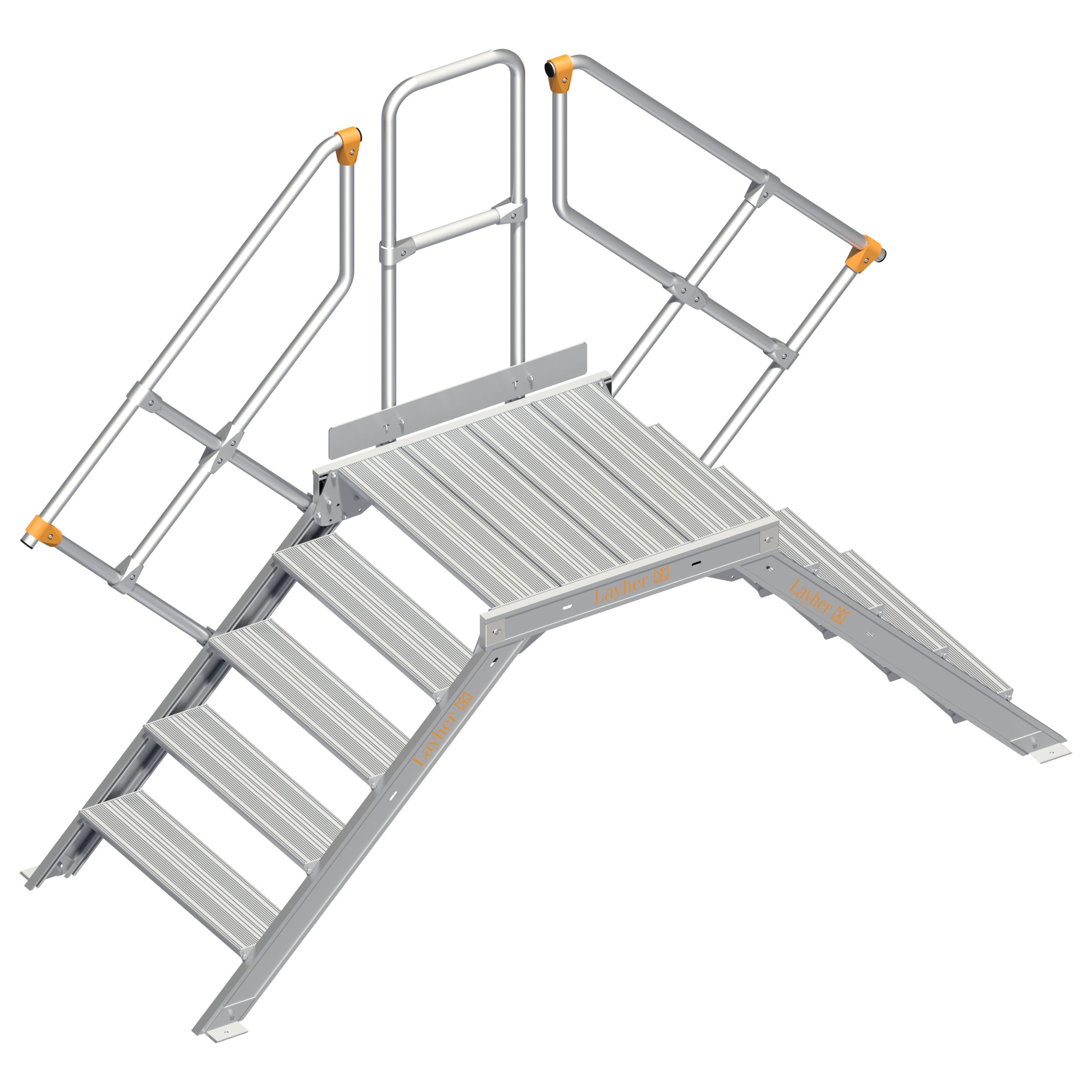 Layher 114 Übergang stationär 45° 80cm 5 Stufen