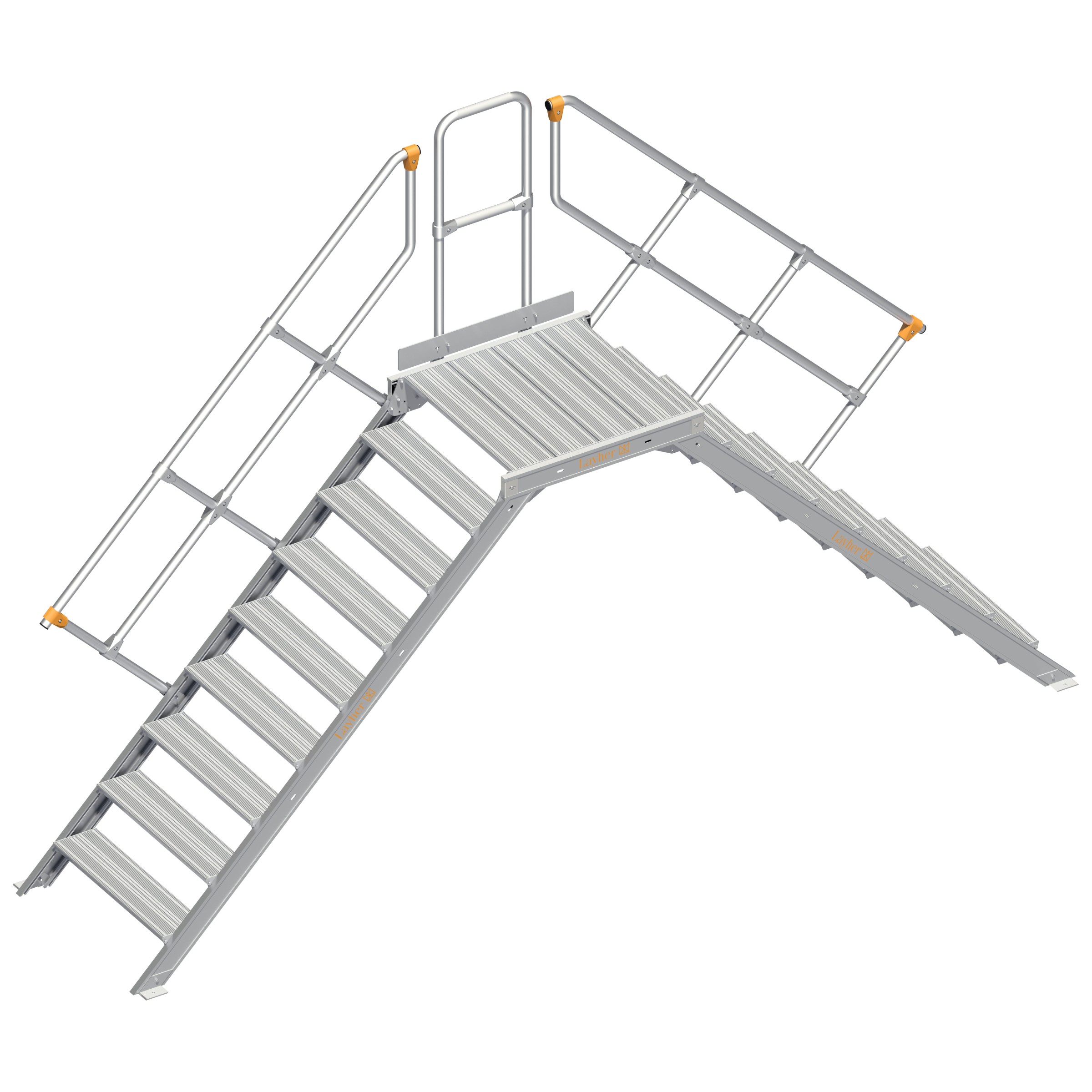 Layher 114 Übergang stationär 45° 80cm 9 Stufen